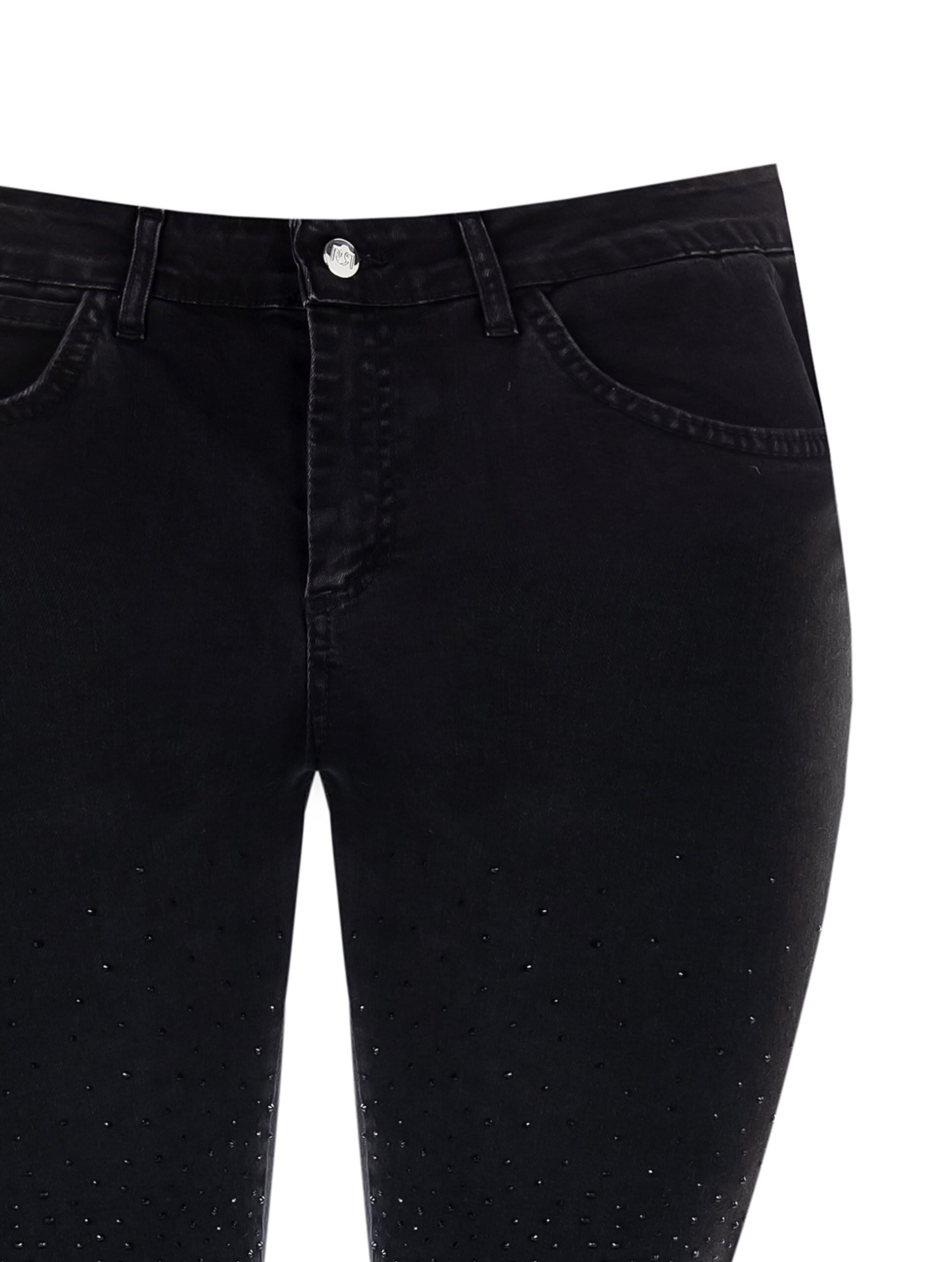 Jeans Slim Ricoperti Di Strass Tono Su Tono Rinascimento Curvy