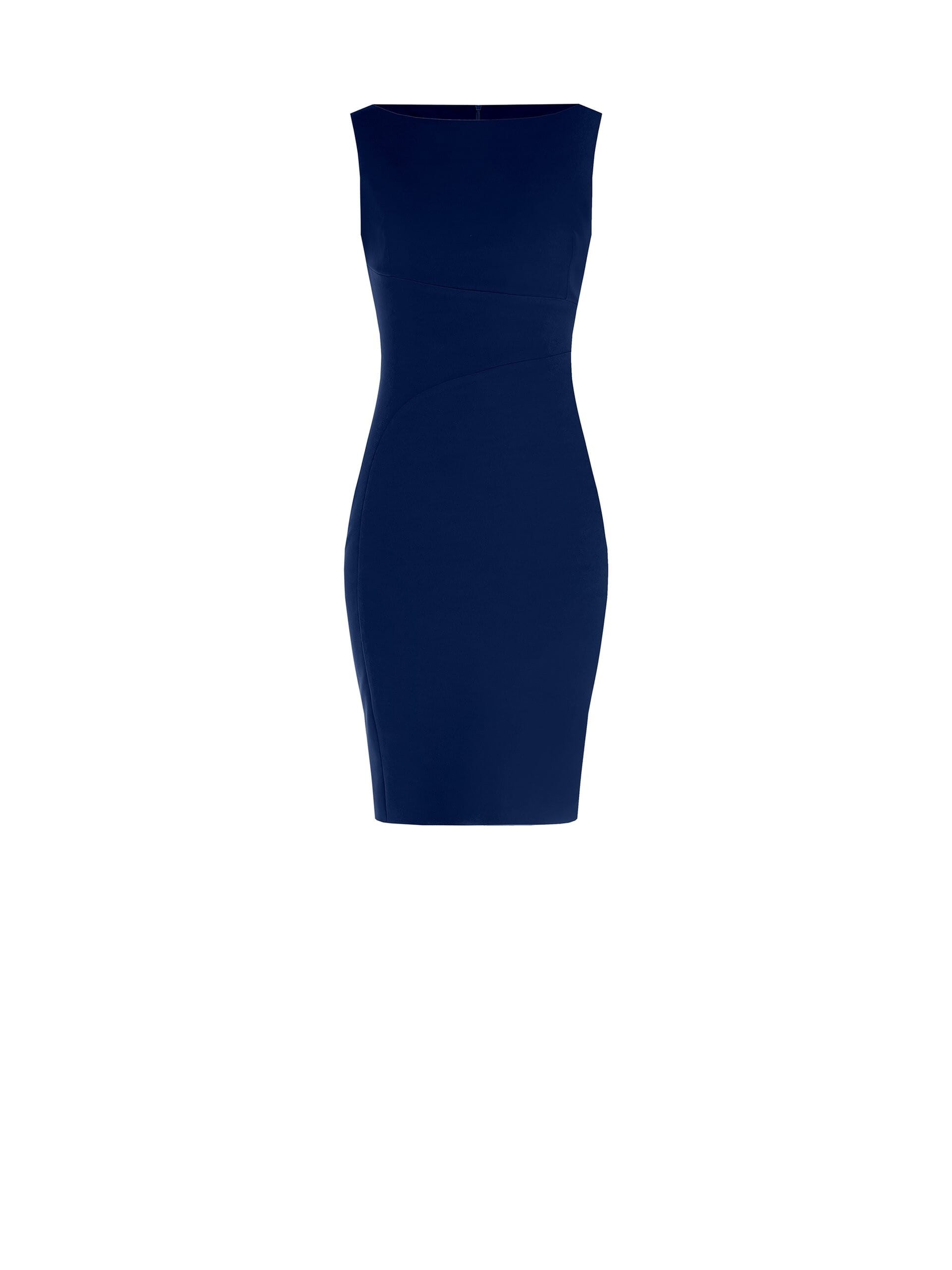 Abito A Tubino In Scuba Crepe Con Spacco Dietro Rinascimento