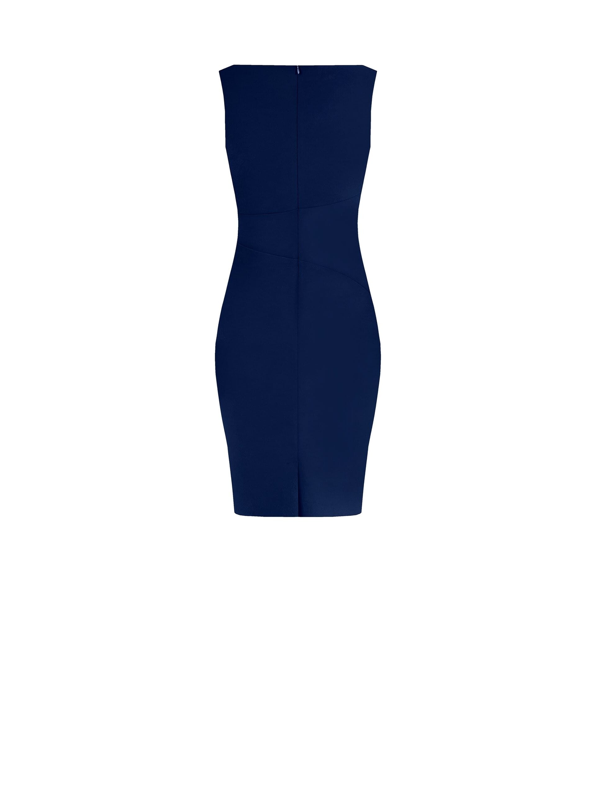 Abito A Tubino In Scuba Crepe Con Spacco Dietro Rinascimento