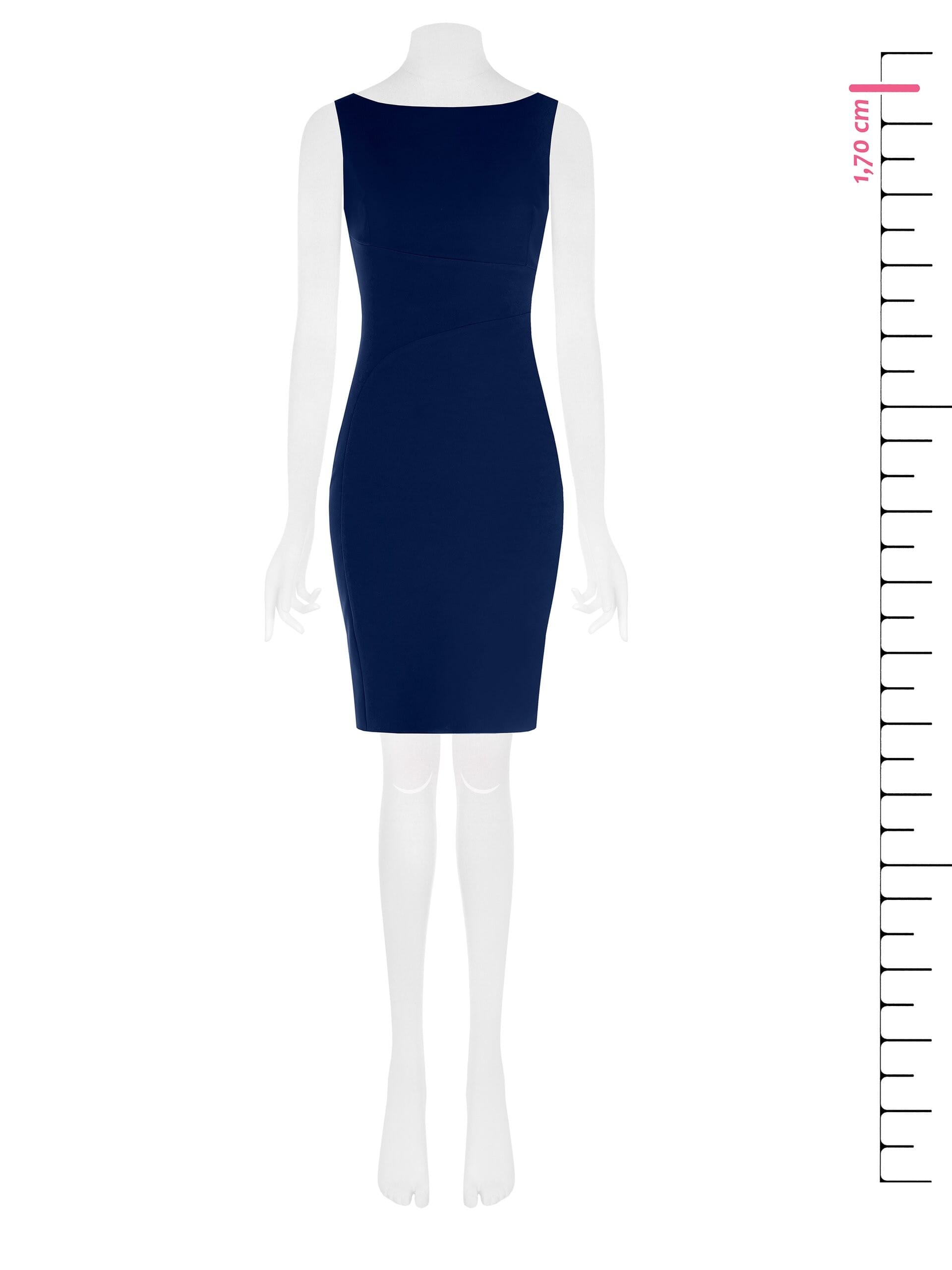 Abito A Tubino In Scuba Crepe Con Spacco Dietro Rinascimento