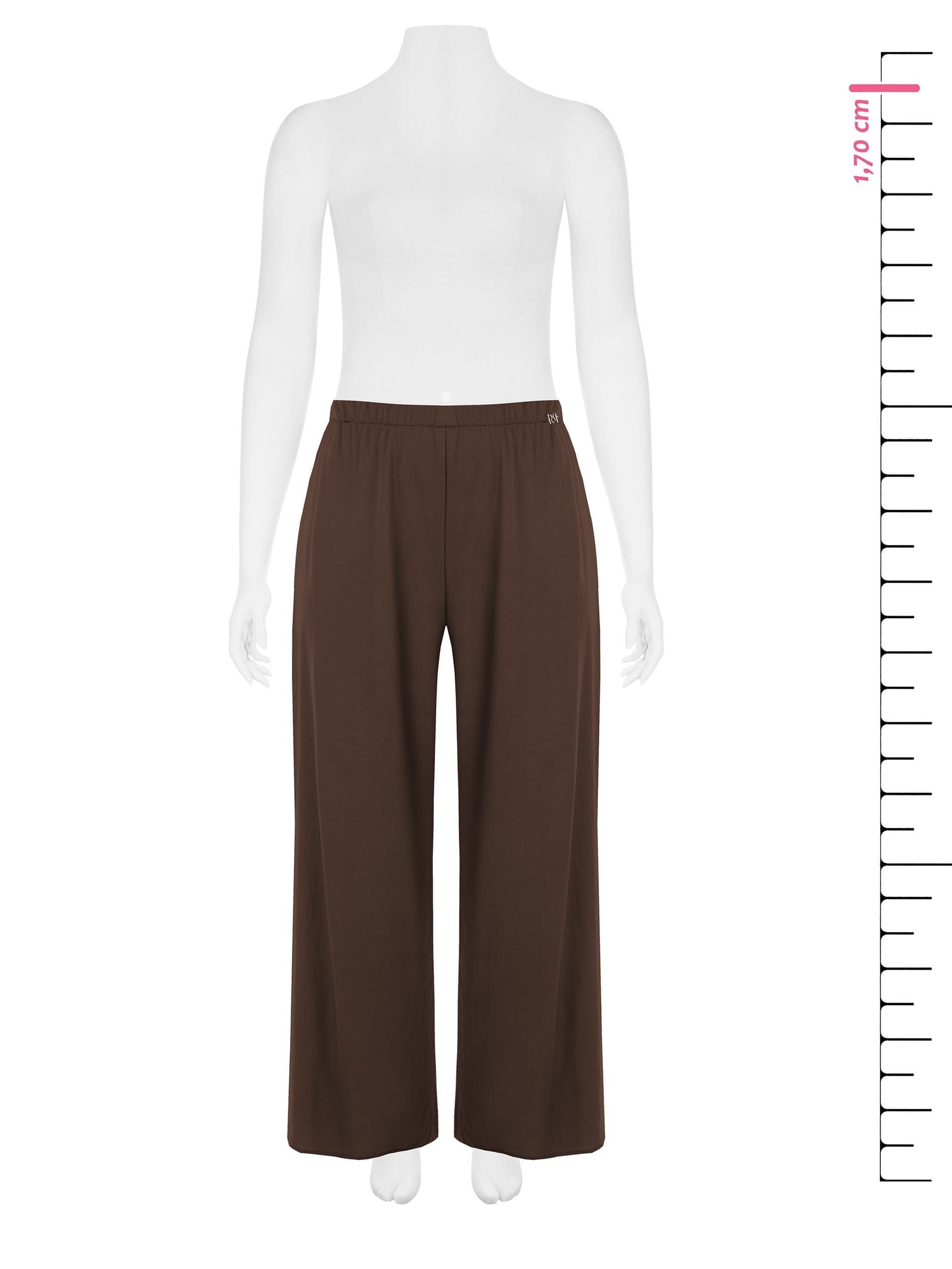 Pantaloni Palazzo In Misto Viscosa Effetto Leggermente Stropicciato Rinascimento Curvy