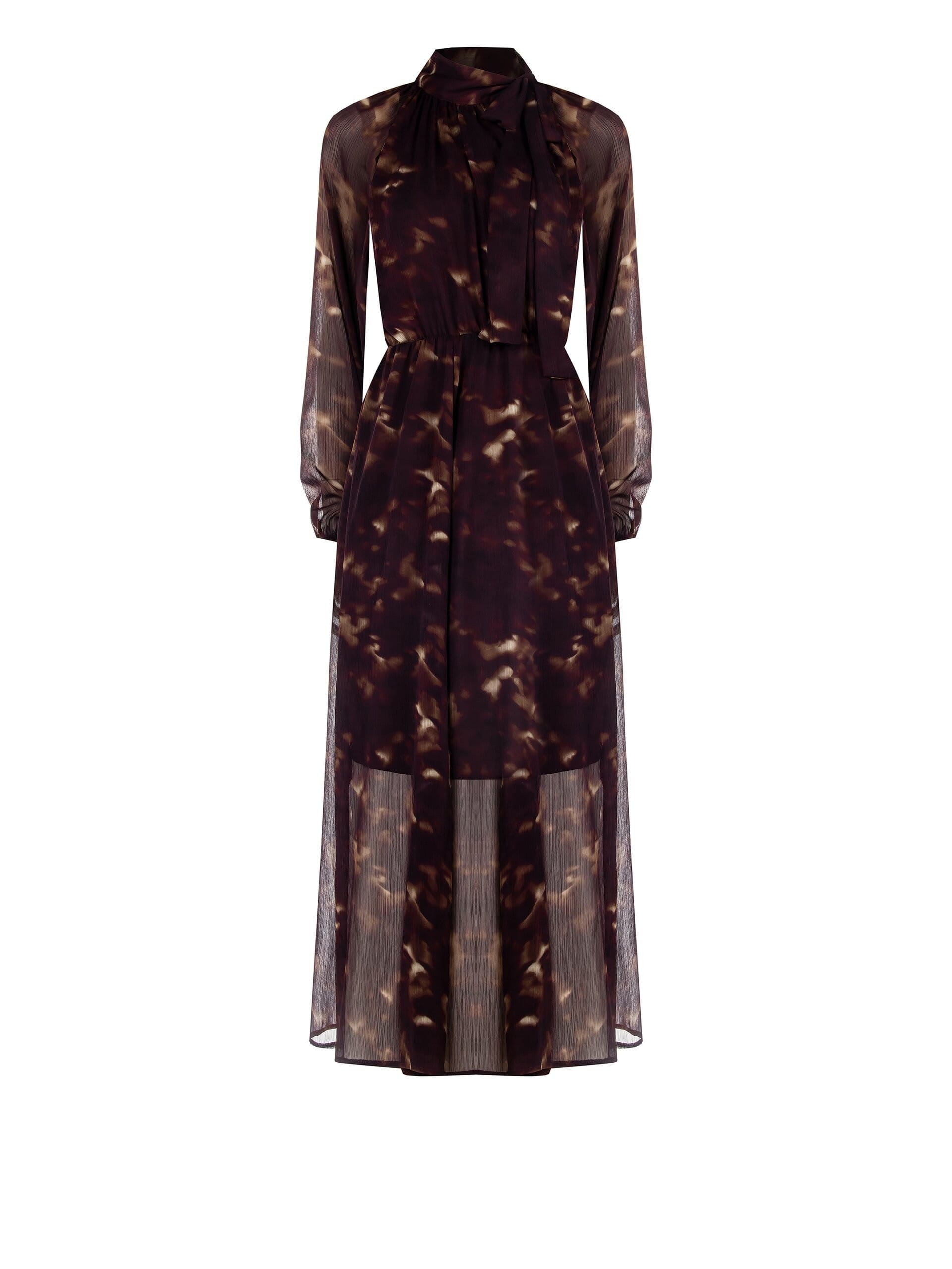 Abito Lungo In Creponne Con Fiocco Rinascimento