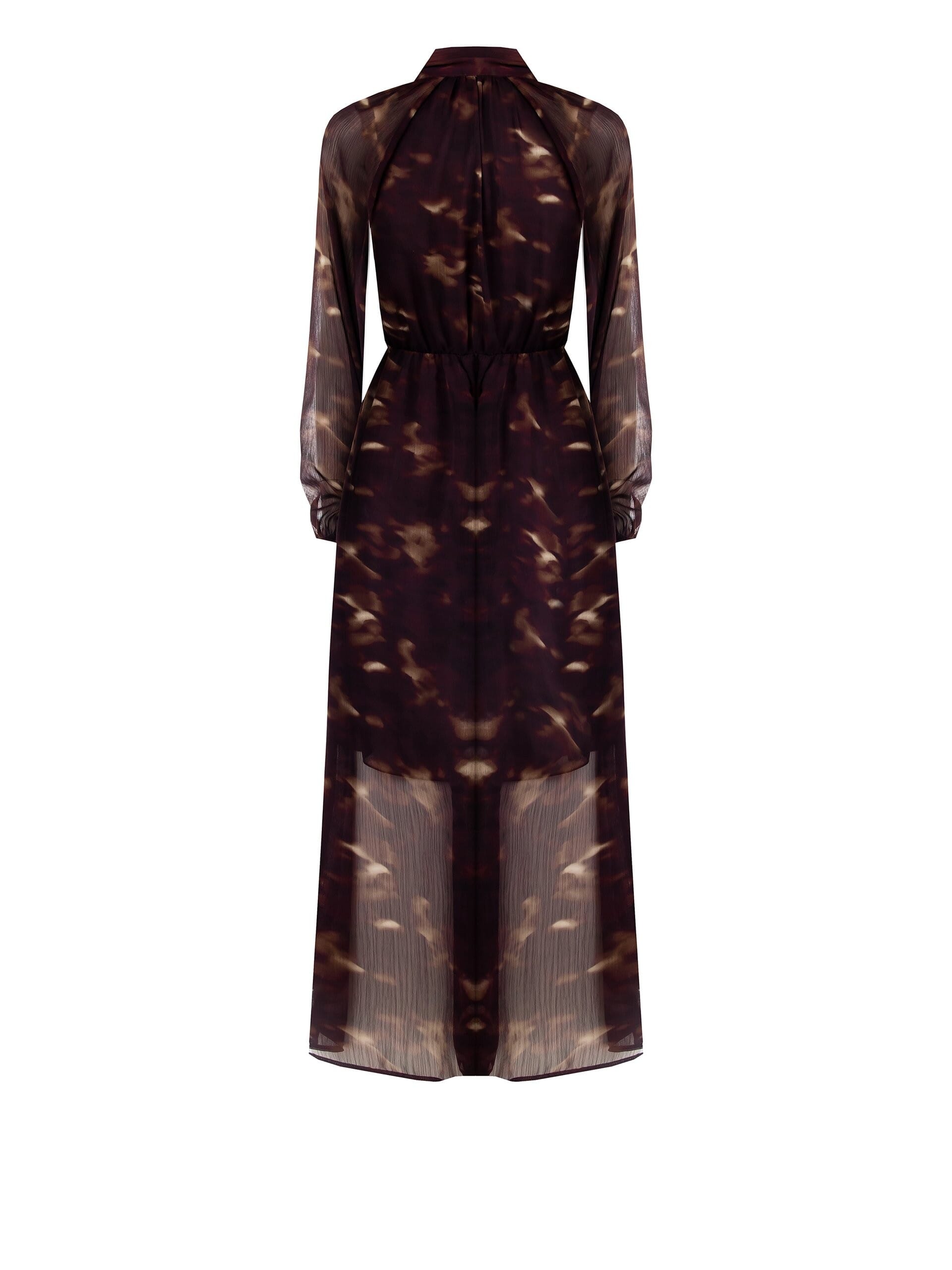 Abito Lungo In Creponne Con Fiocco Rinascimento