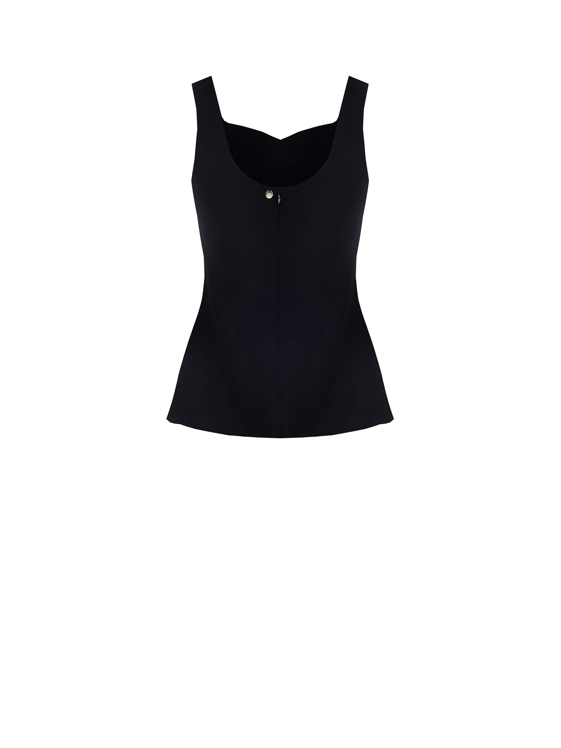 Rinascimento Fluid Fabric Fitted Top with Sweetheart Neckline