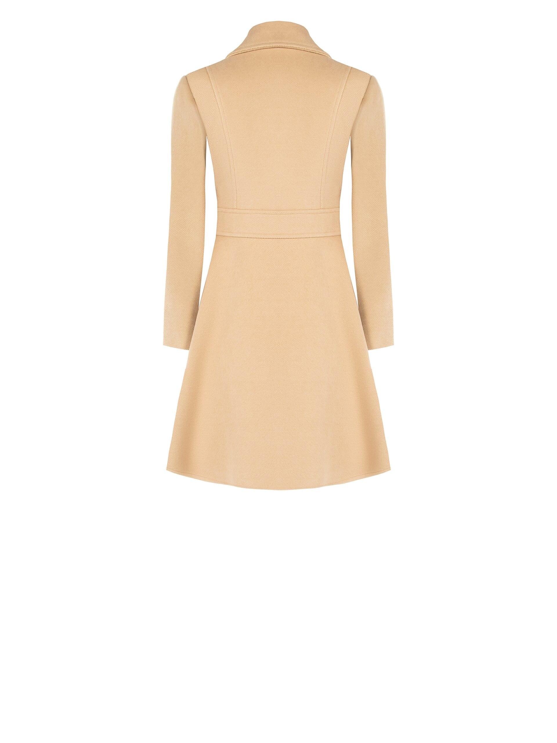 Cappotto Lungo Sfiancato Doppiopetto In Velour Rinascimento