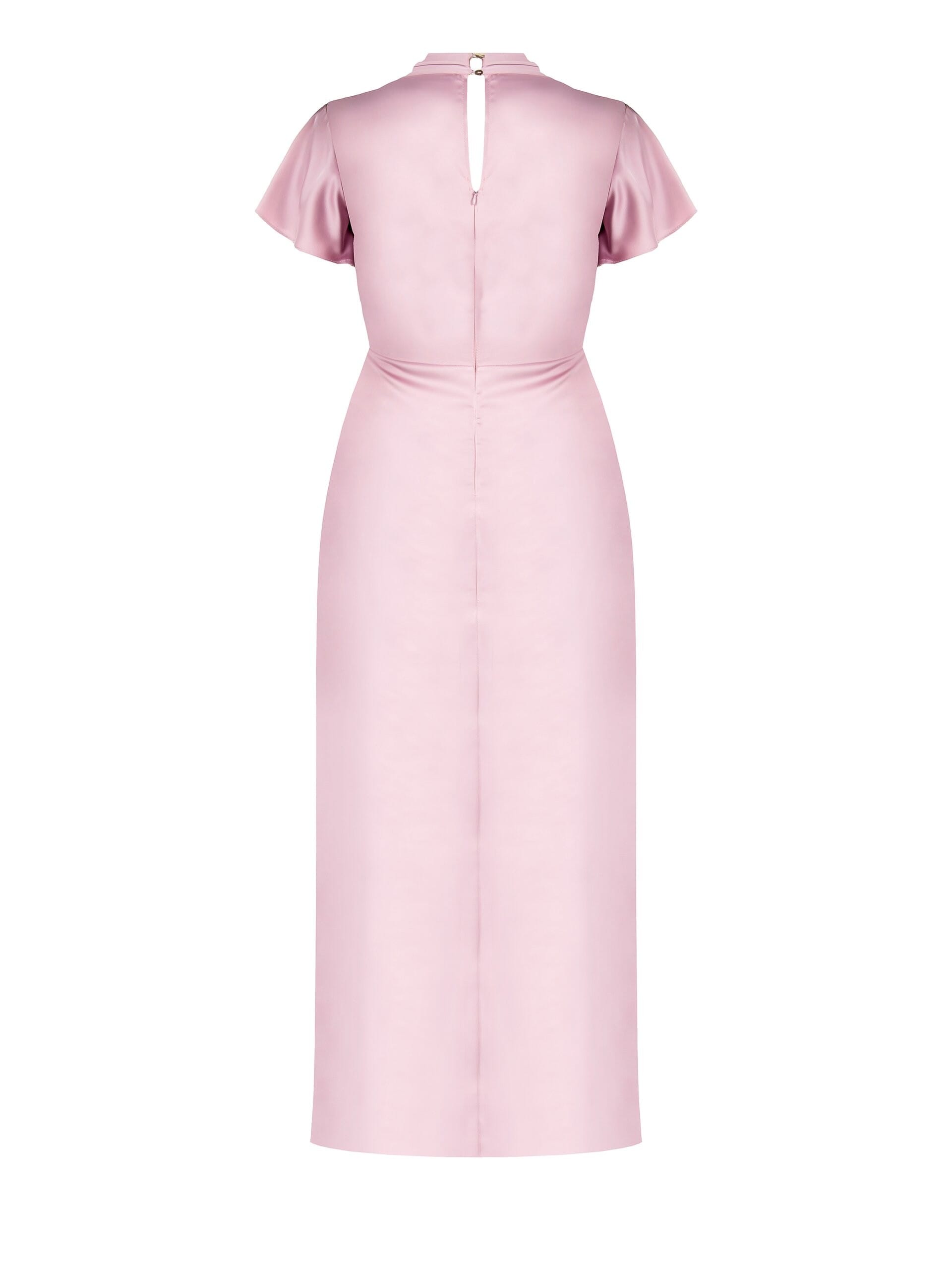 Abito Lungo Curvy A Ruota In Raso Annodato In Vita Rinascimento Curvy