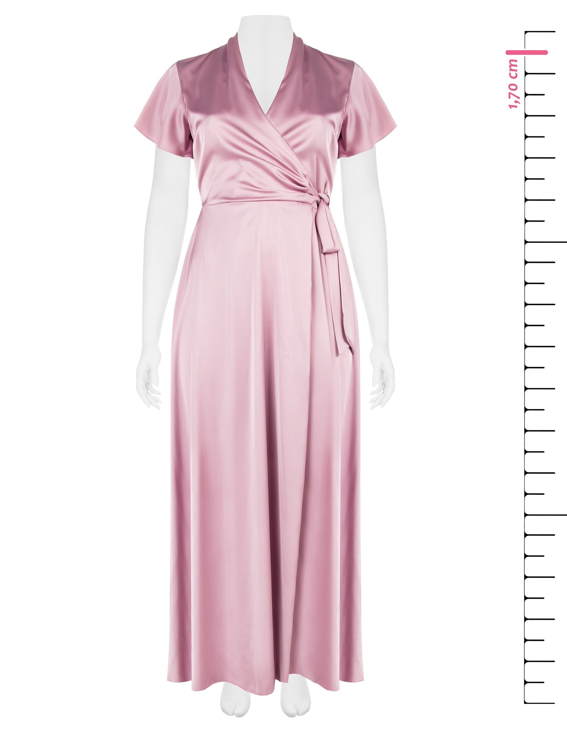 Abito Lungo Curvy A Ruota In Raso Annodato In Vita Rinascimento Curvy