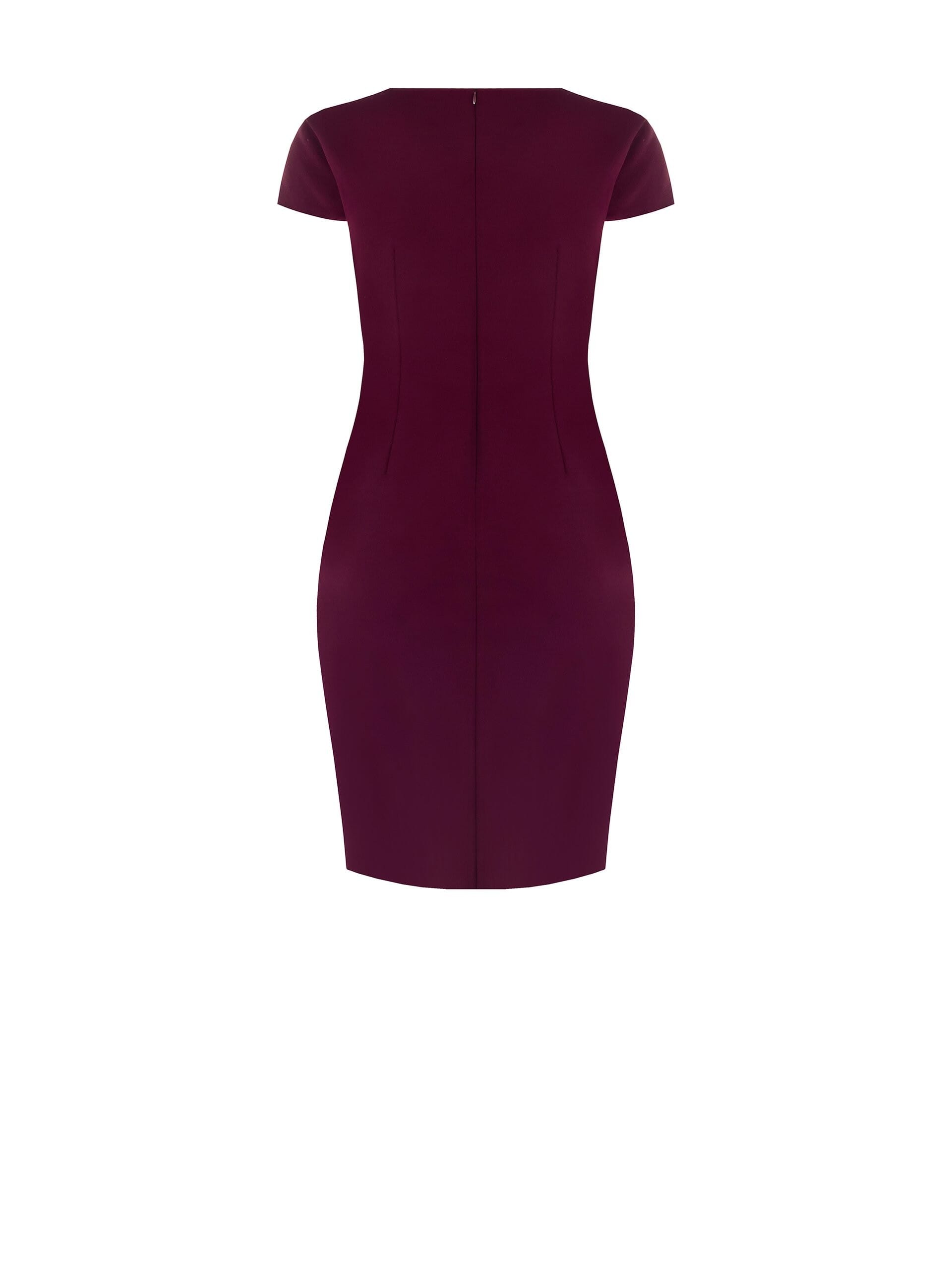 Curvy Sheath Dress In Scuba Crepe Curled On A Curvy Rinascimento Sides