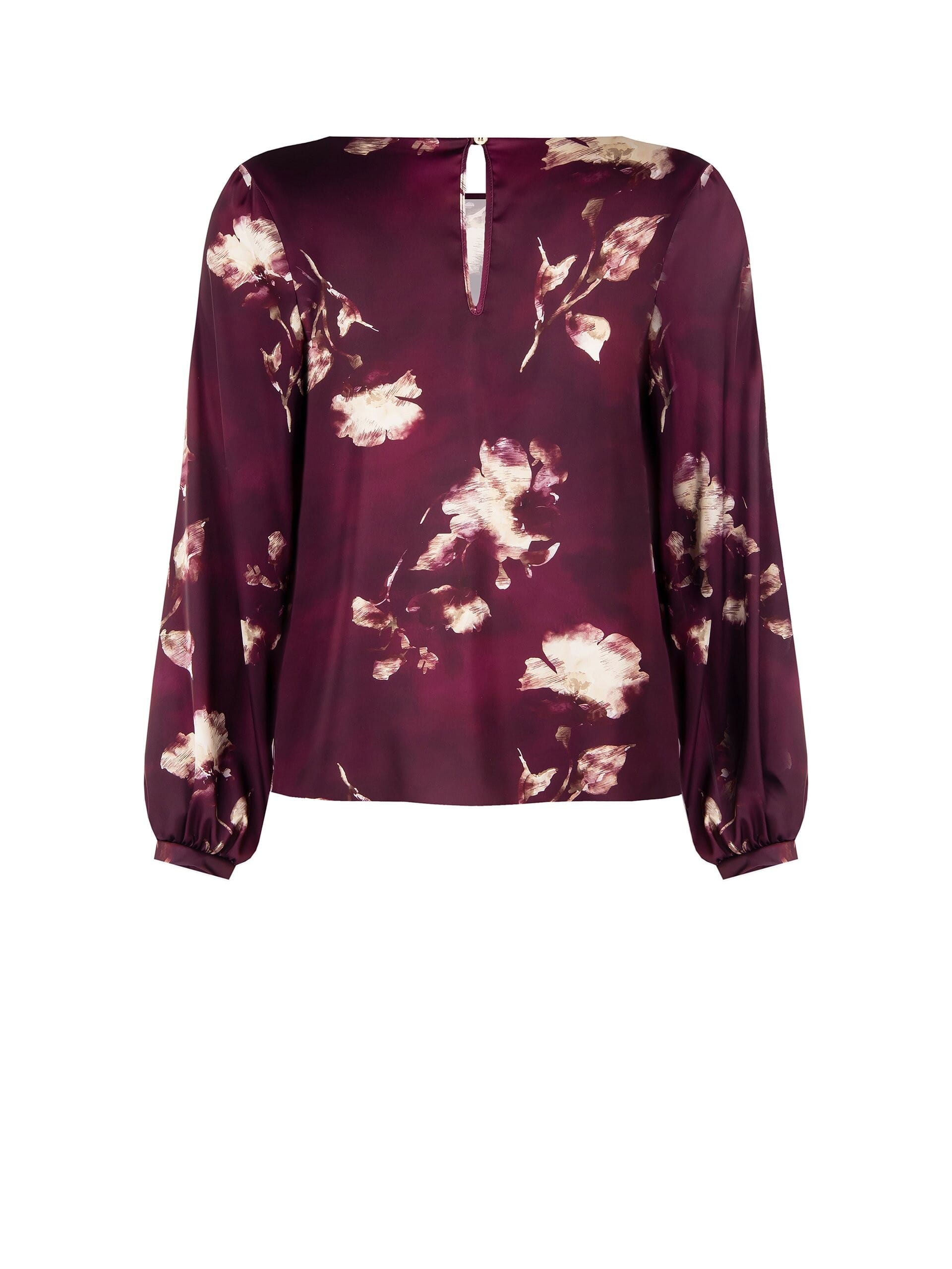 Blusa Curvy Ampia E Fluida In Raso A Fiori Maxi Rinascimento Curvy