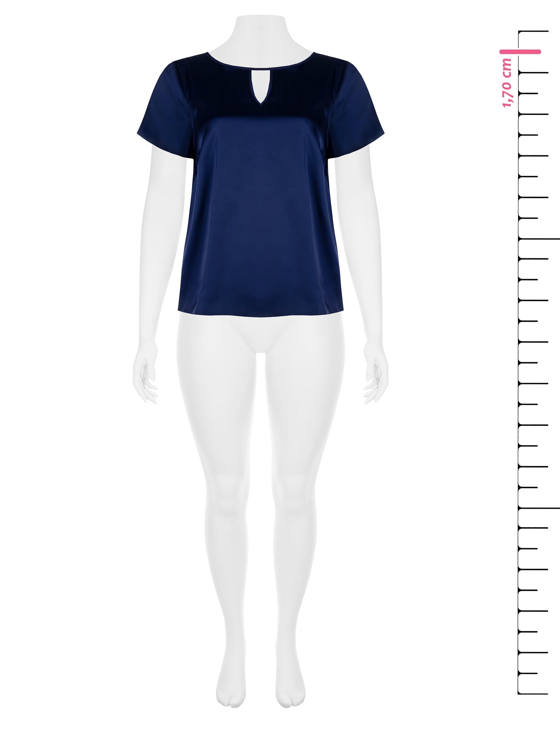 Blusa Curvy Ampia E Fluida In Raso Rinascimento Curvy