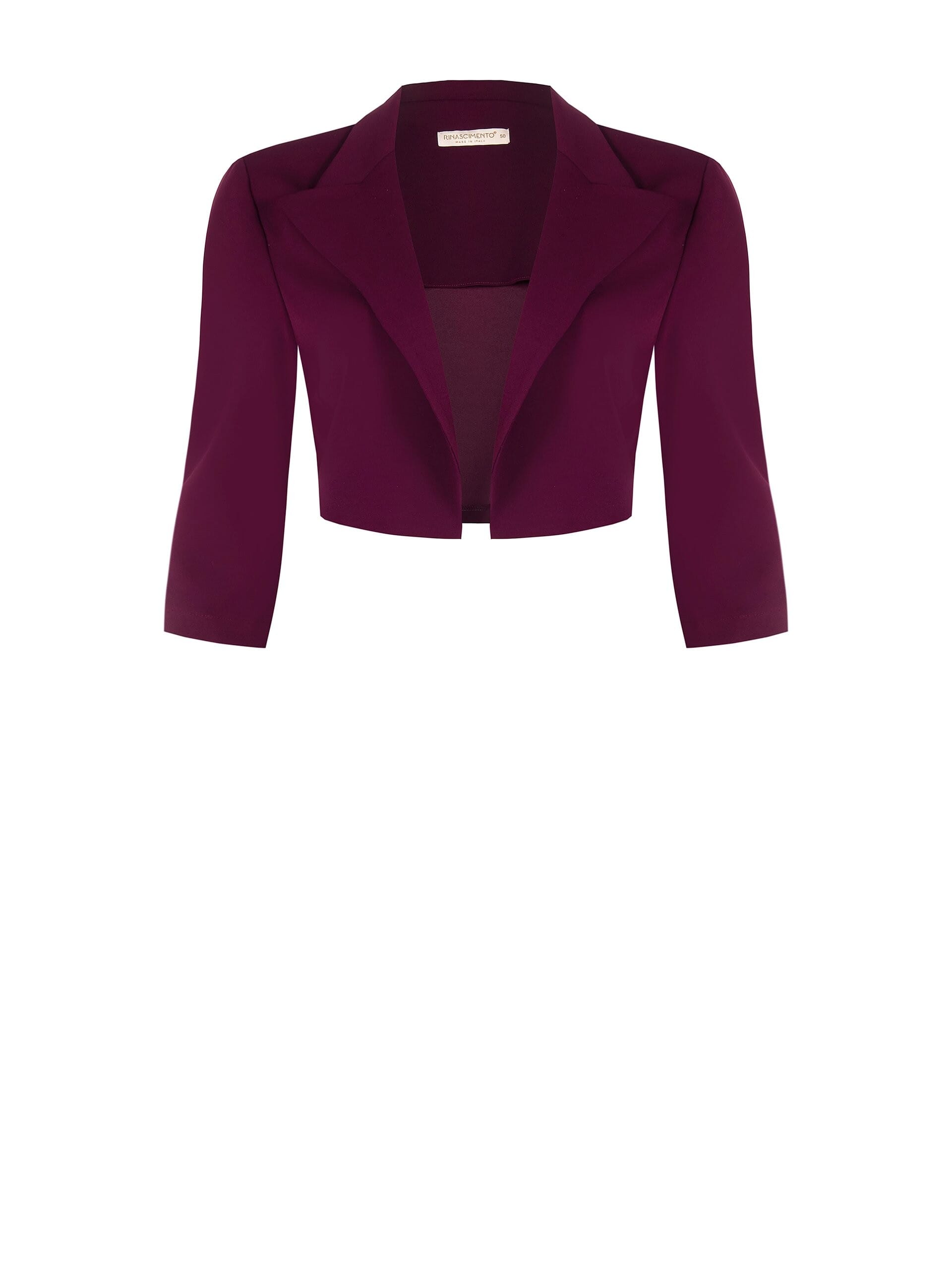 Opened Scuba Crepe Rinascimento Curvy Bolero