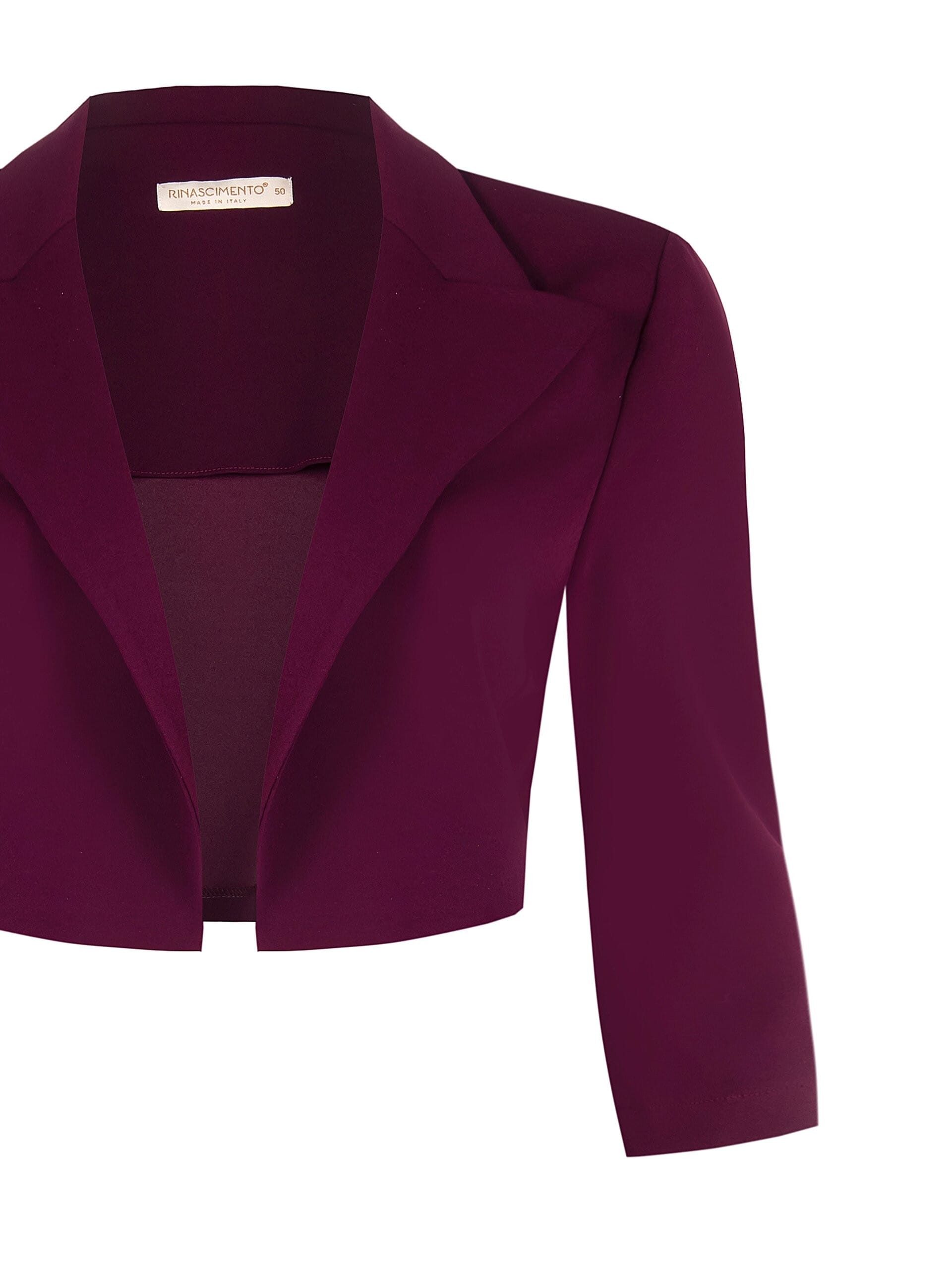 Opened Scuba Crepe Rinascimento Curvy Bolero