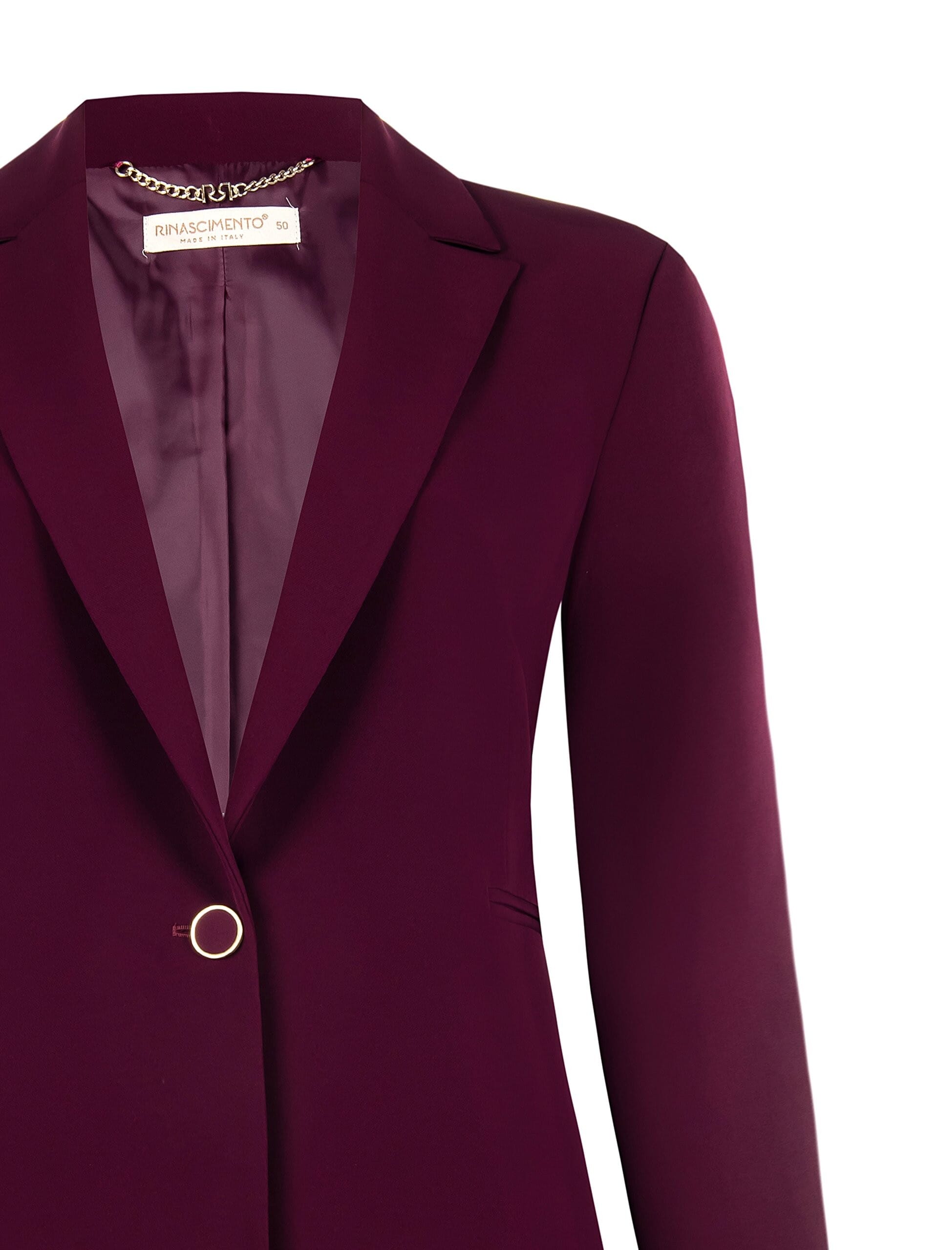 Giacca Blazer Curvy Sfiancata In Tessuto Tecnico A 1 Bottone Rinascimento Curvy