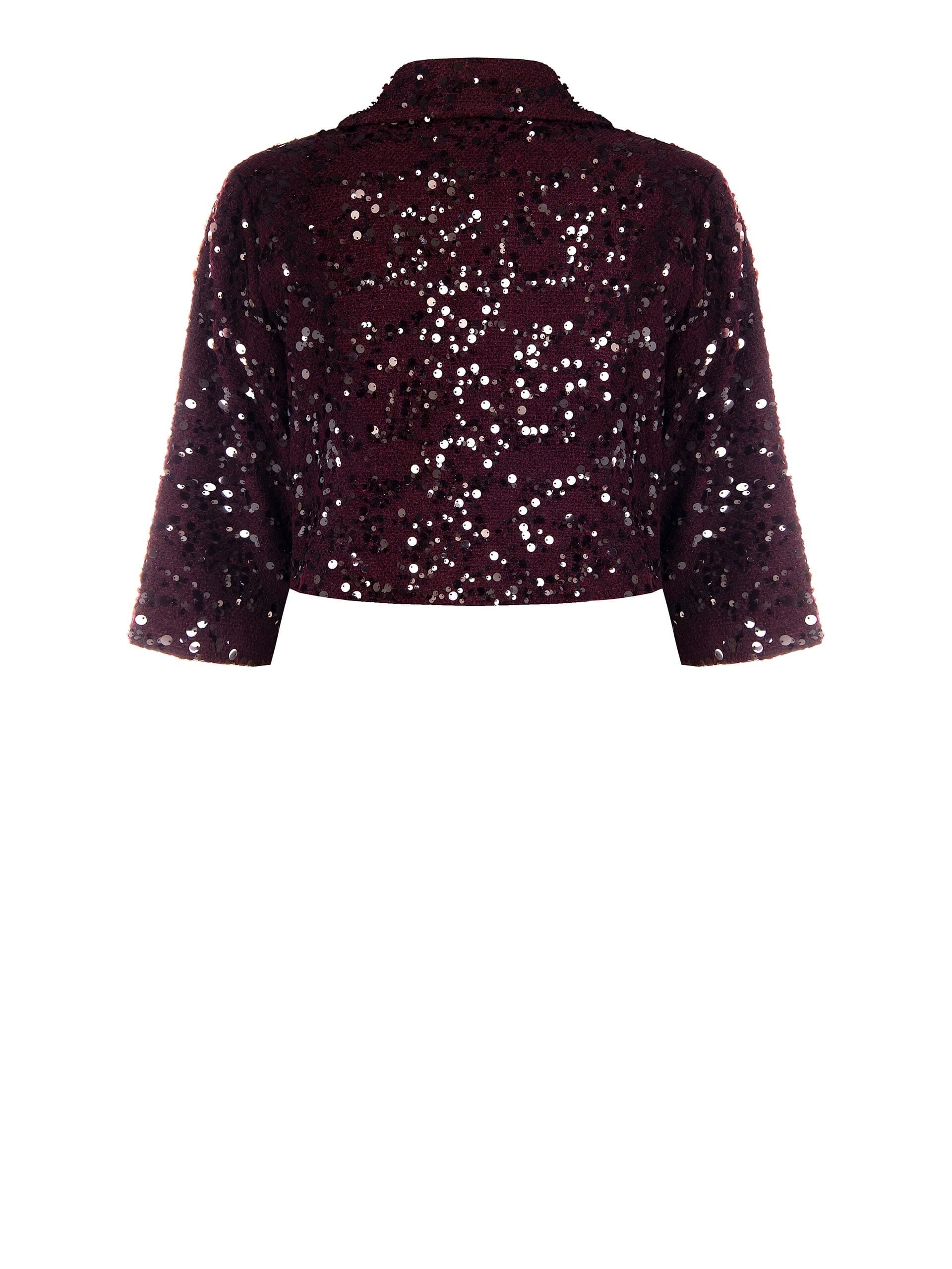 Giacca Curvy Corta Ricoperta Di Maxi Paillettes Rinascimento Curvy