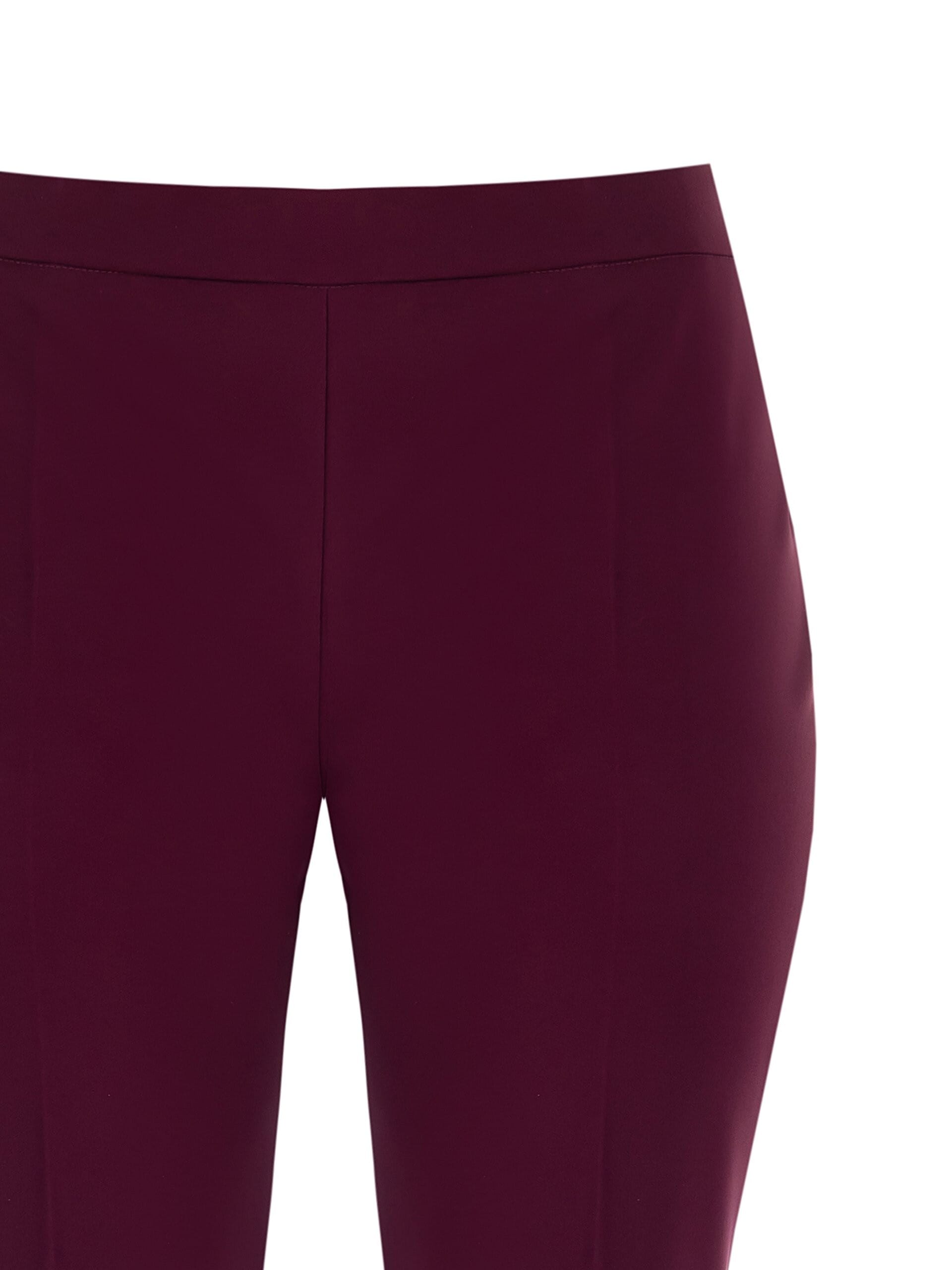 Pantaloni Curvy A Zampa In Tessuto Tecnico Con Zip Laterale Rinascimento Curvy