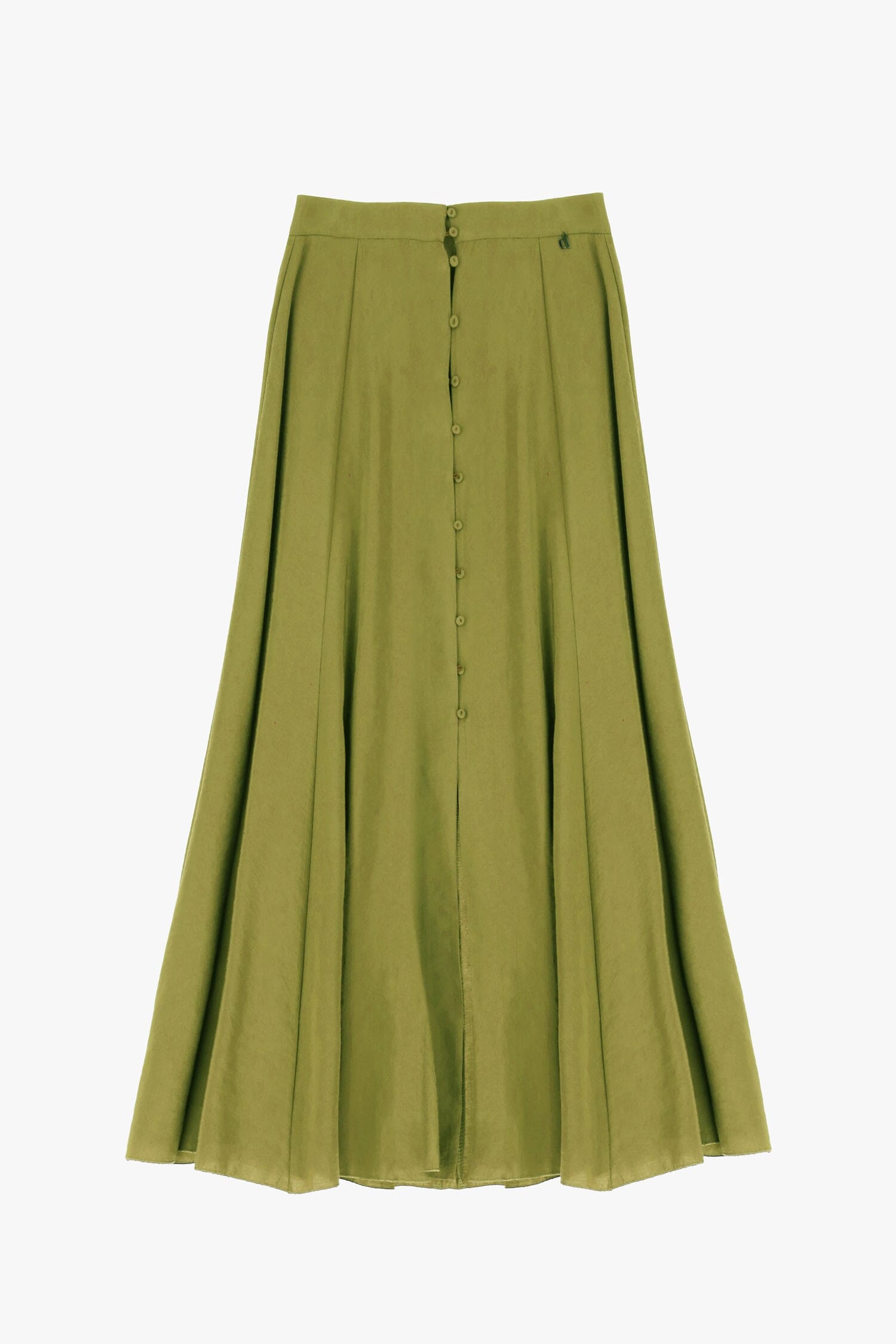Gonna Lunga Con Bottoni Frontali E Pieghe Dixie