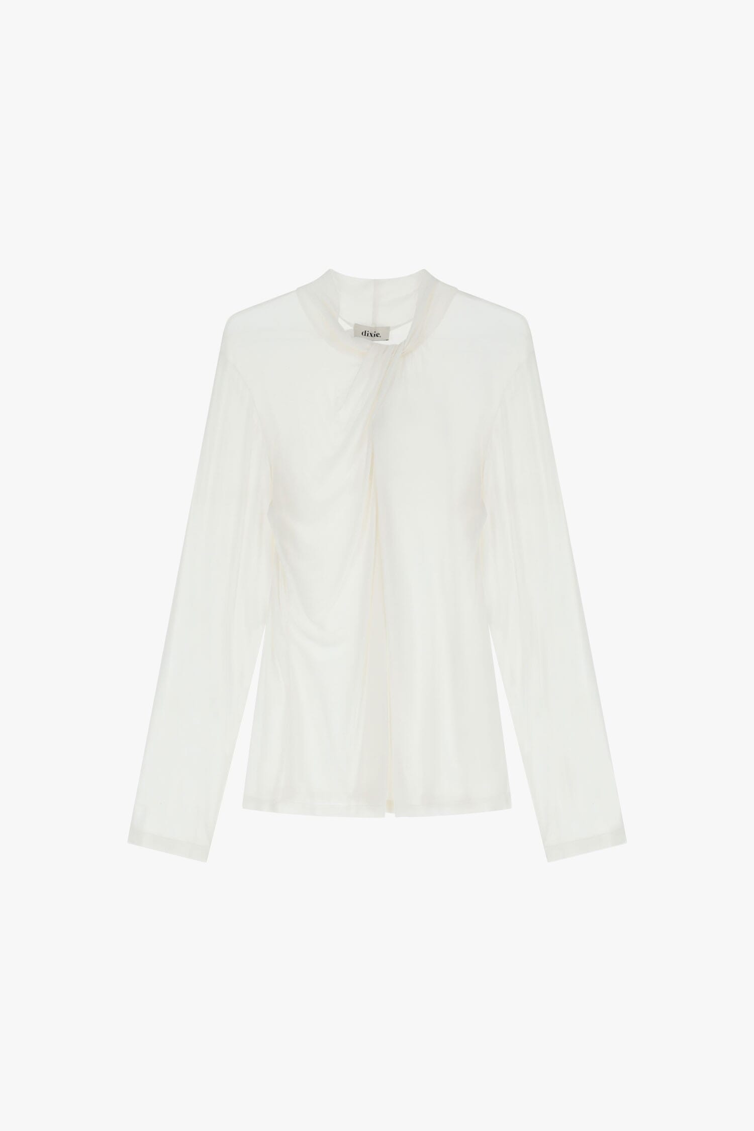 Dixie - Pull drapé à col montant