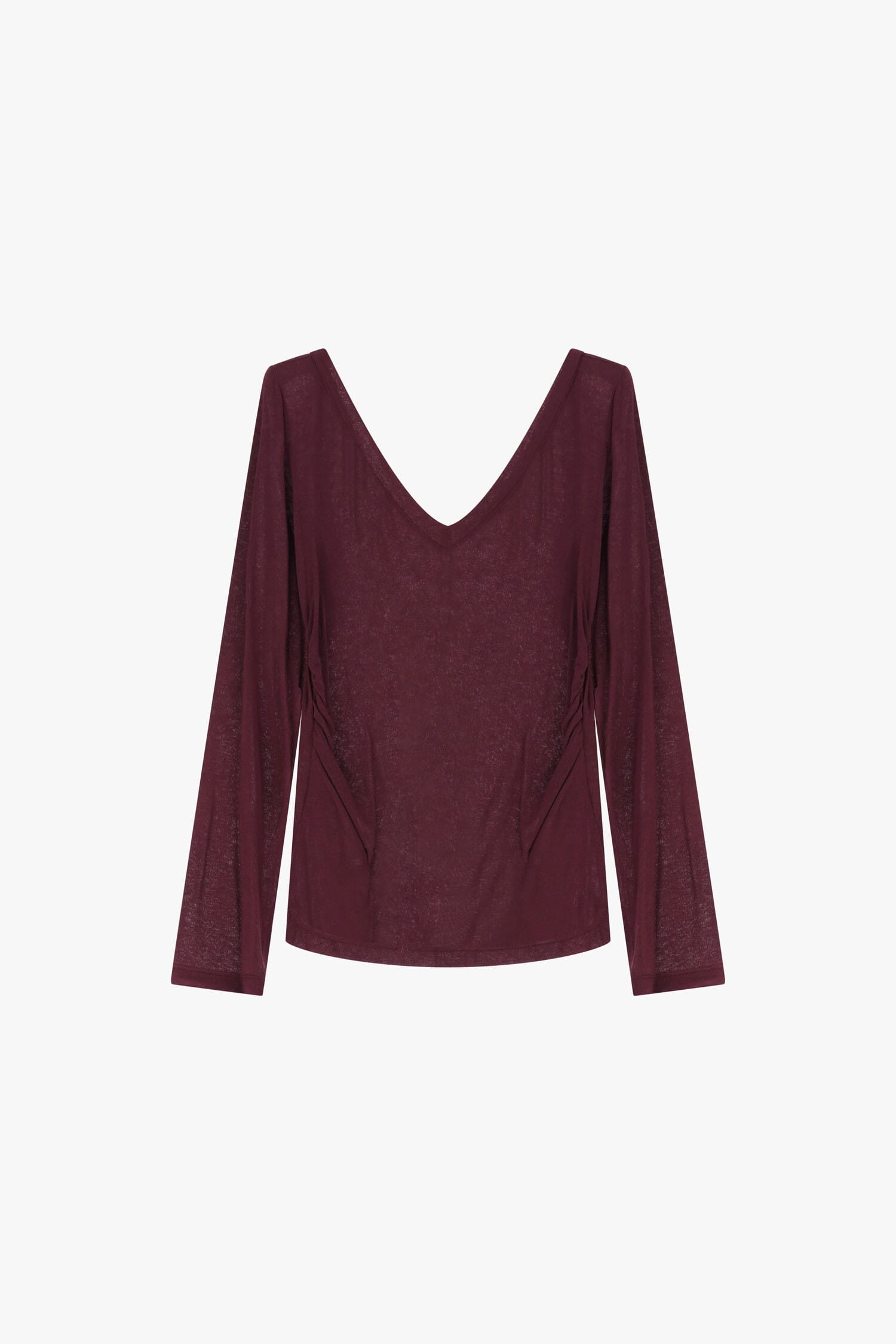 T-Shirt à manches longues, col profond et boucles de Dixie