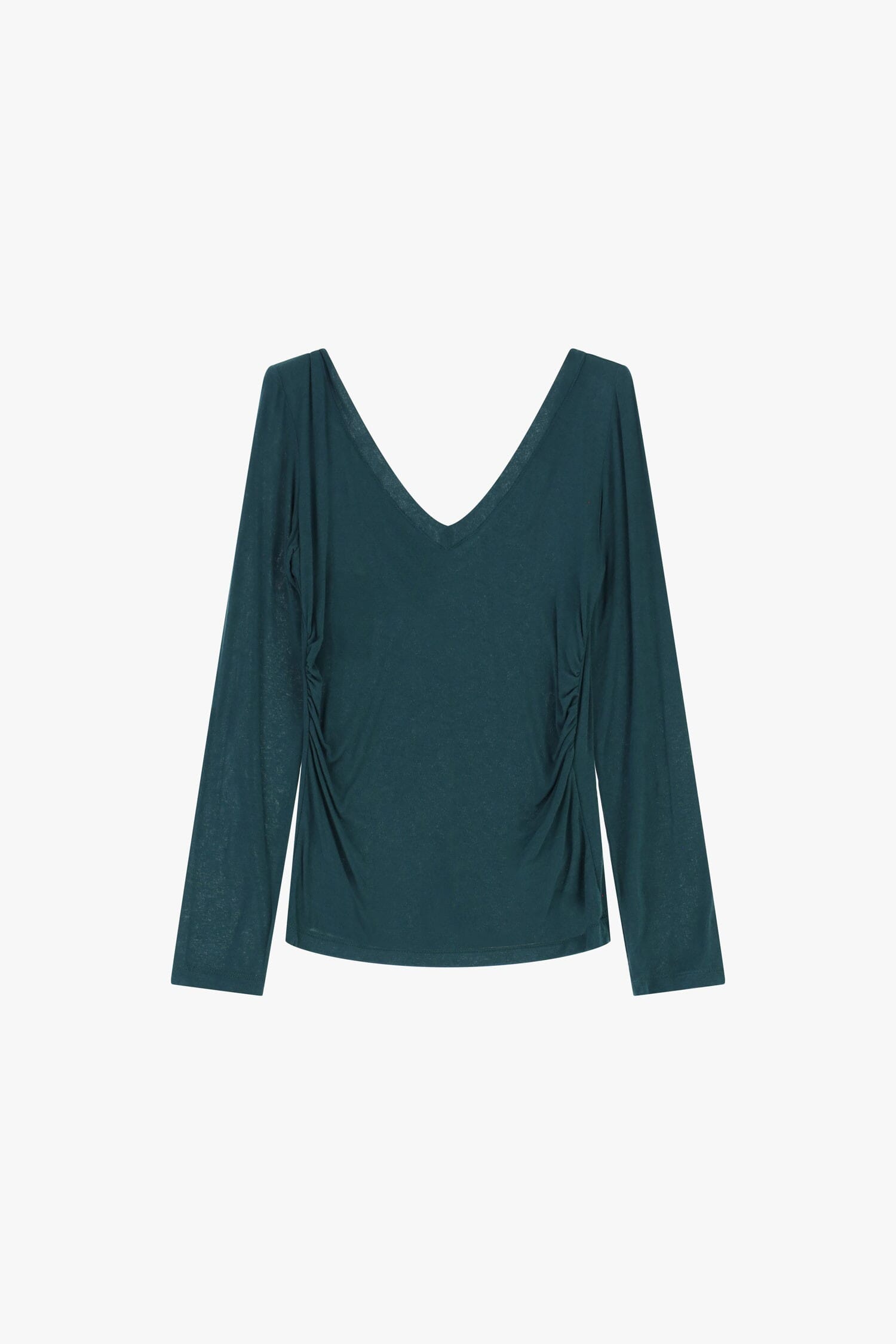 T-Shirt à manches longues, col profond et boucles de Dixie