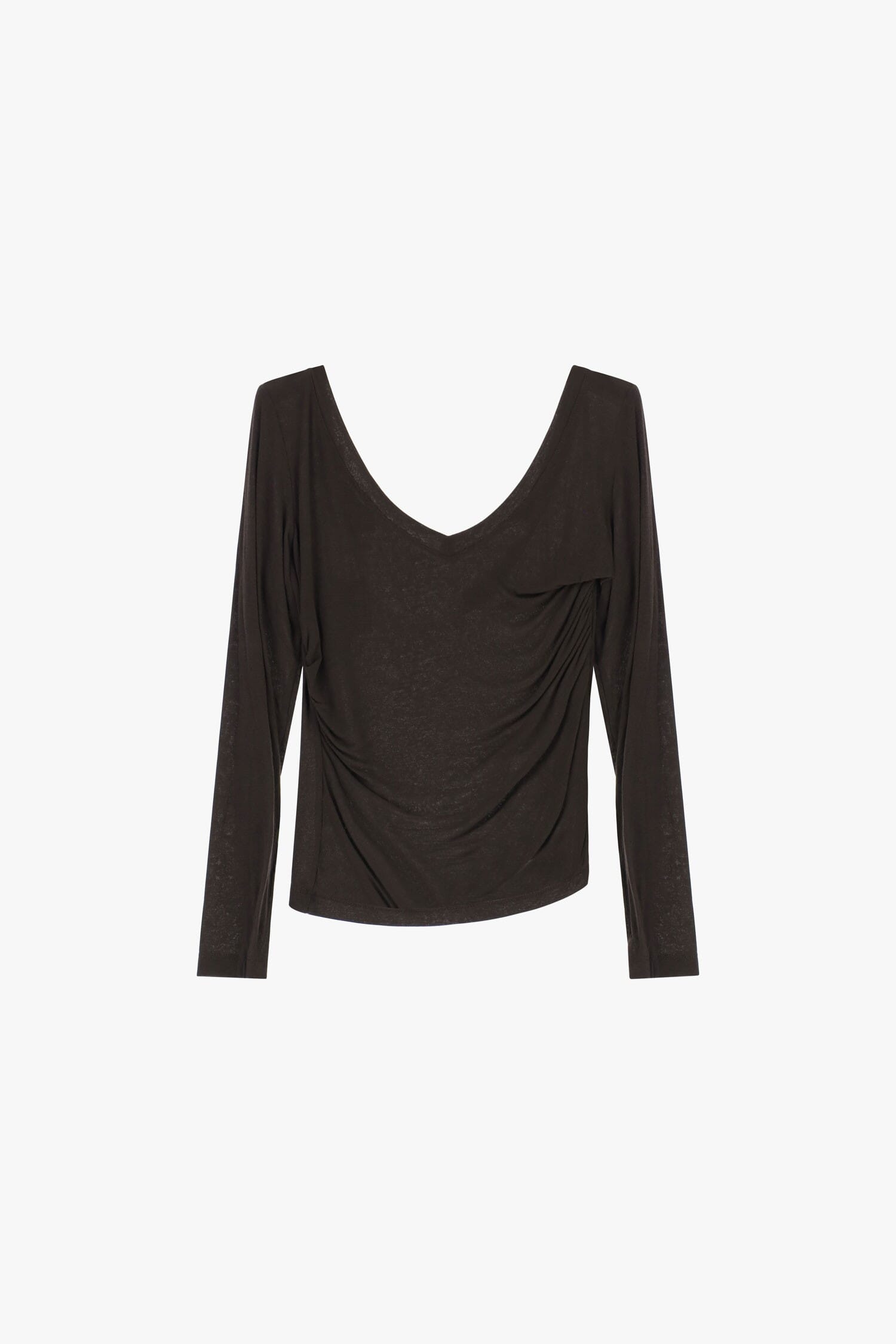 T-Shirt à manches longues, col profond et boucles de Dixie