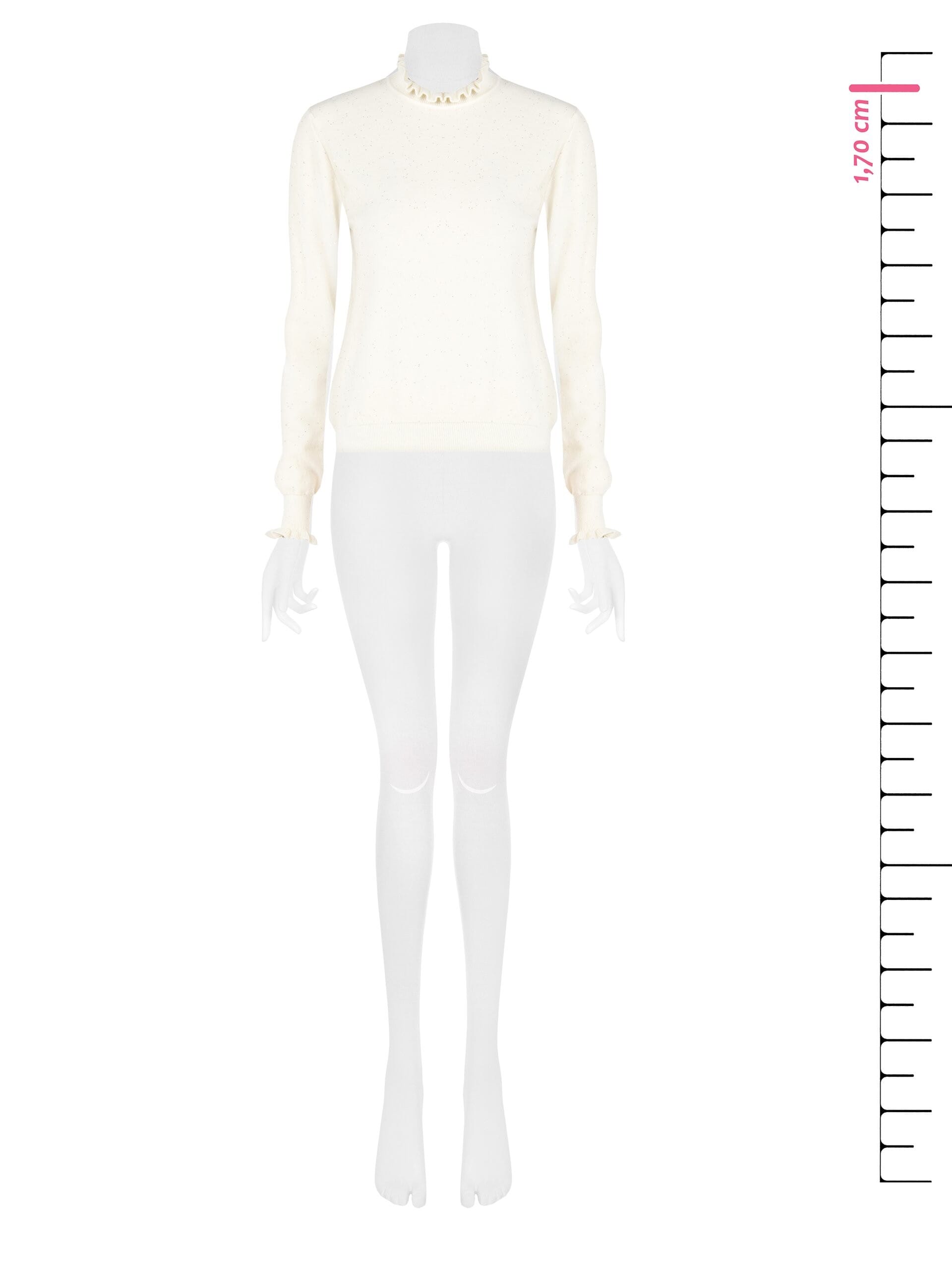 Pull à volants recouvert de petits paillettes Rinascimento