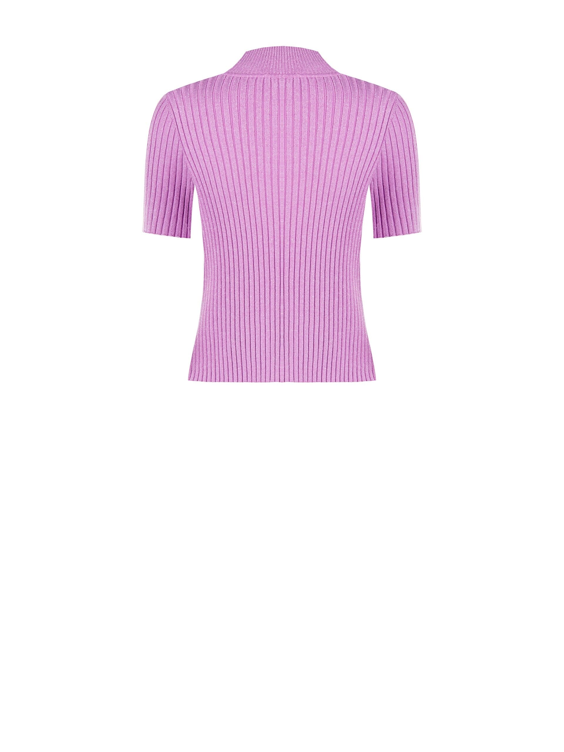 Pull en maille côtelée avec Lurex et étiquette logo RR Rinascimento