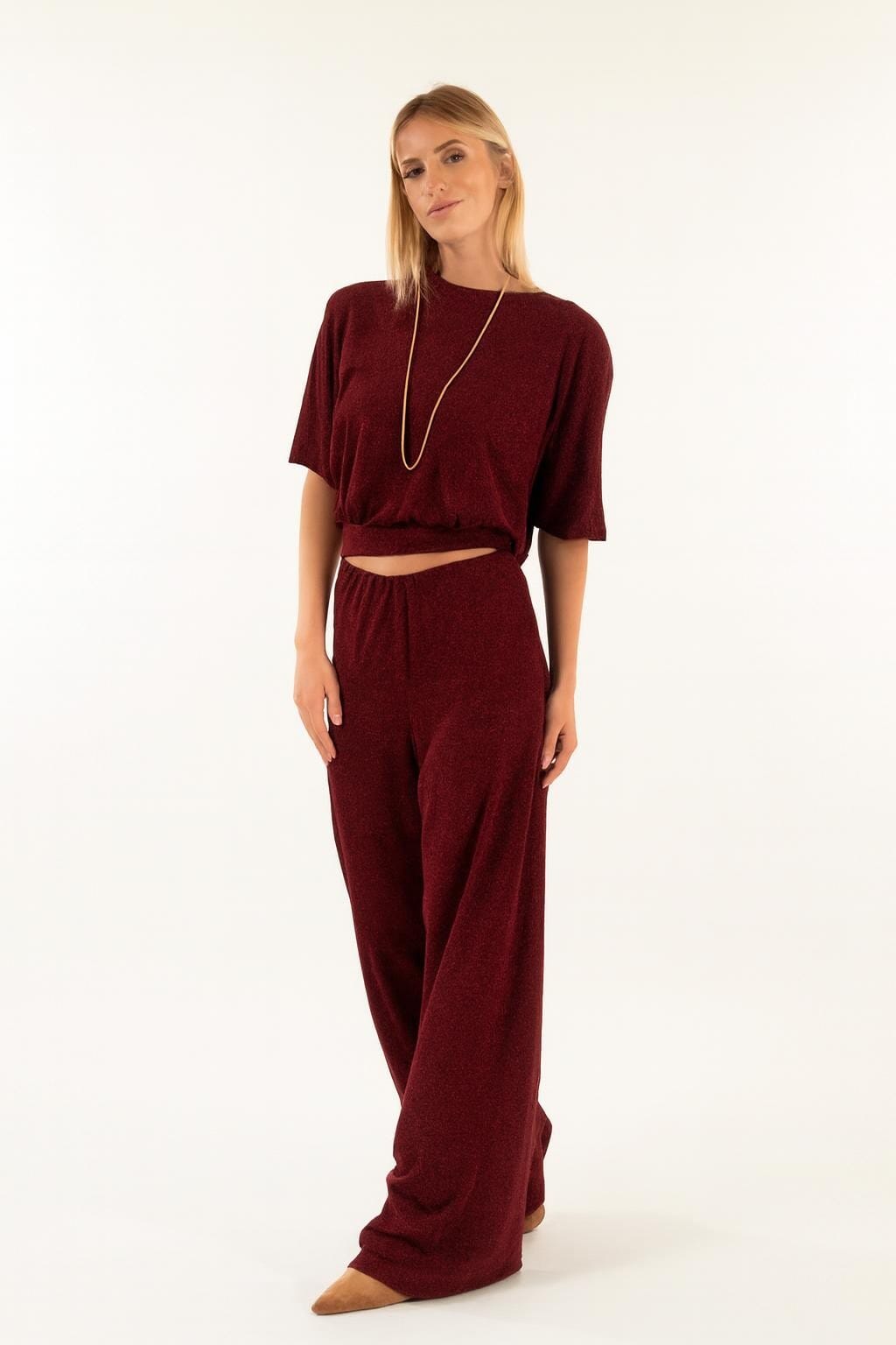 Pantalone Palazzo Lurex Kontatto