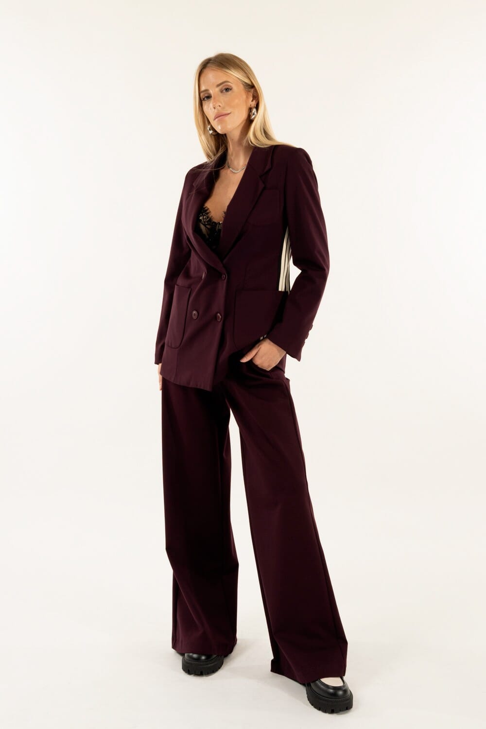 Straight Waist Elastic Trousers Kontatto