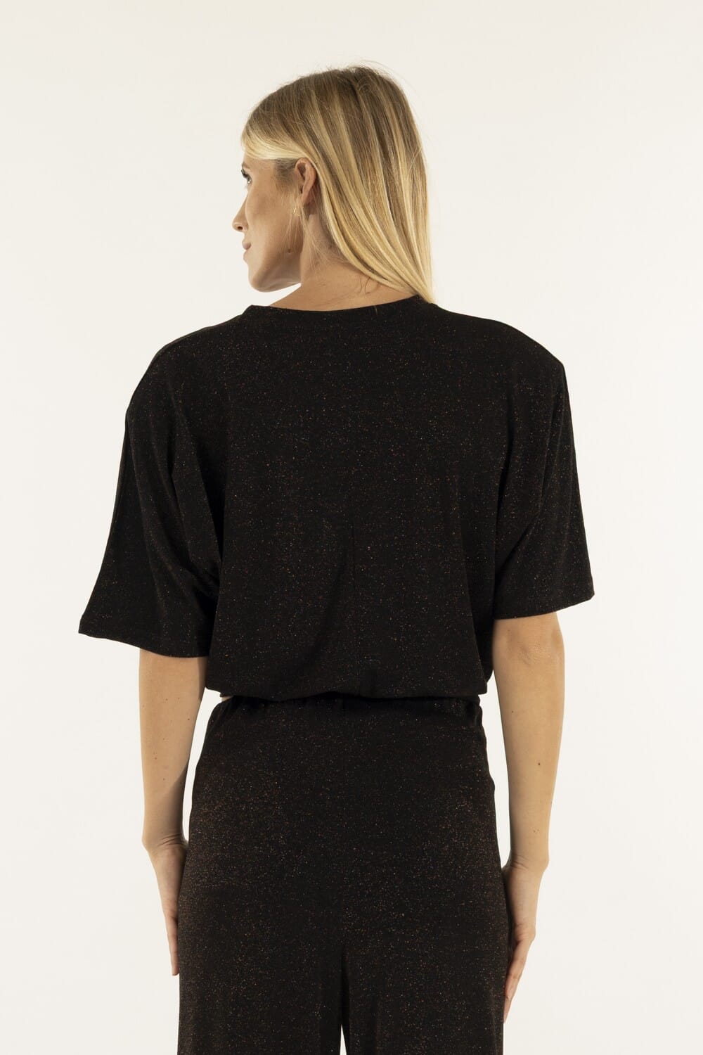 Blusa Scollo Barca Fascione Cropped Kontatto