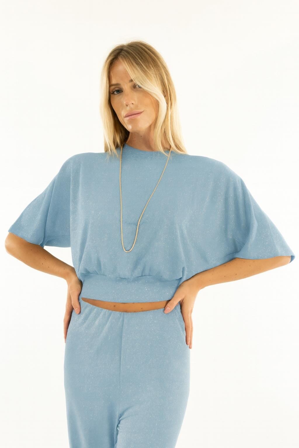 Blusa Scollo Barca Fascione Cropped Kontatto