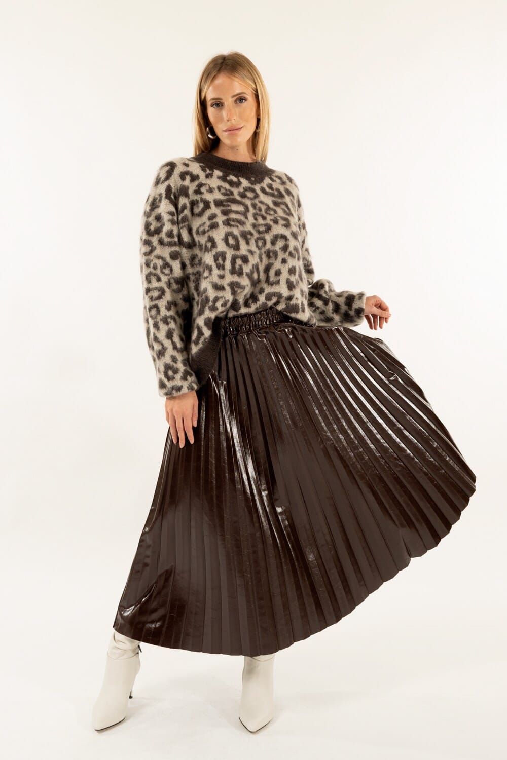 Longuette Plisse Ecopelle Kontatto