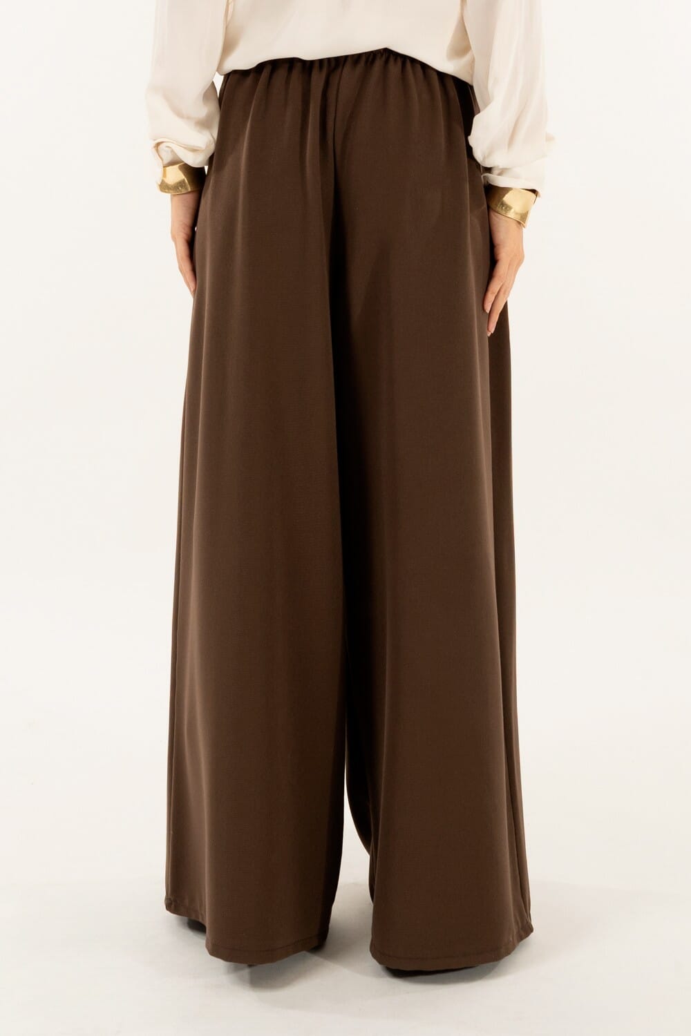 Pantalone Pieghe Bottoni Kontatto