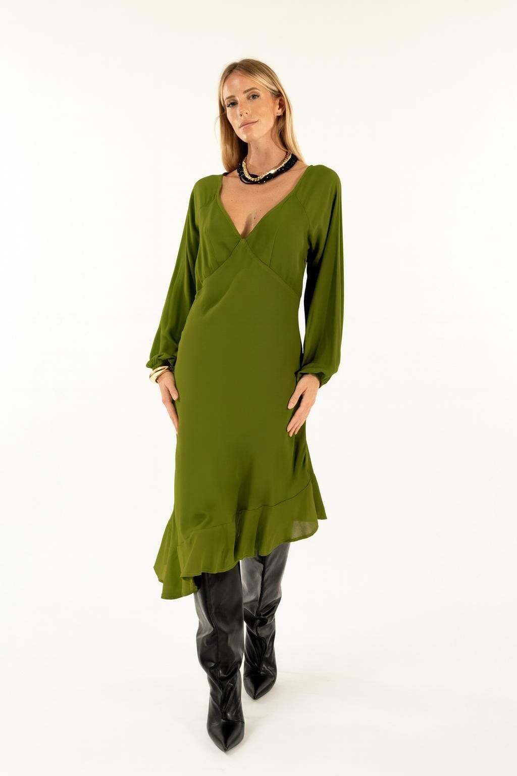 Abito Asimmetrico Scollo V Kontatto