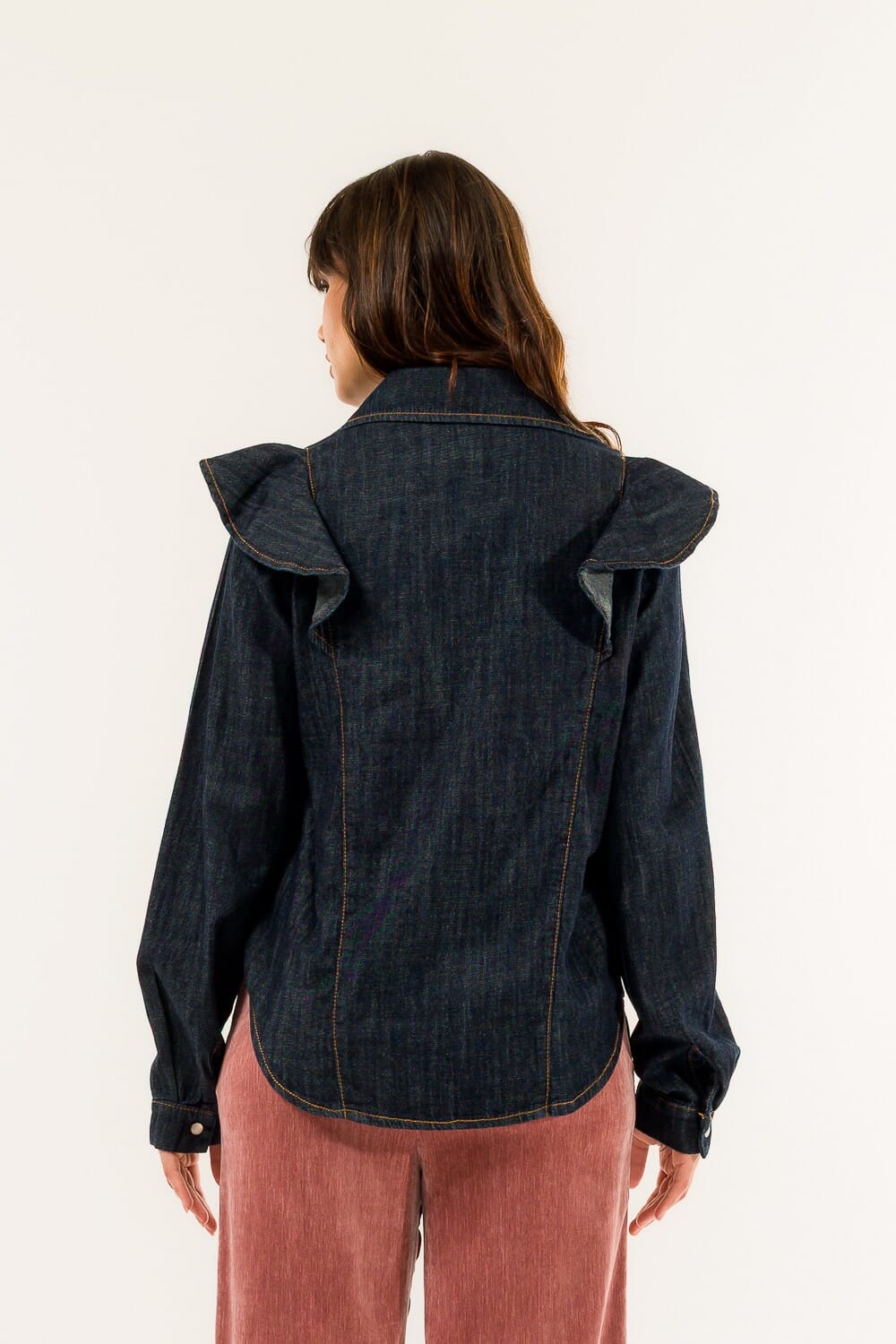 Camicia Denim Jabot Kontatto