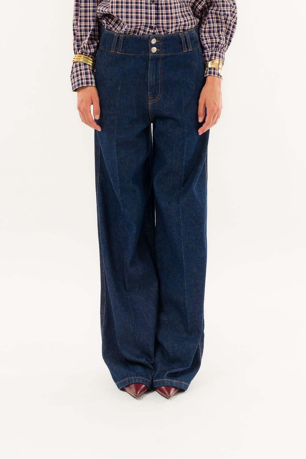 Jeans Piega Stirata Topazio Kontatto