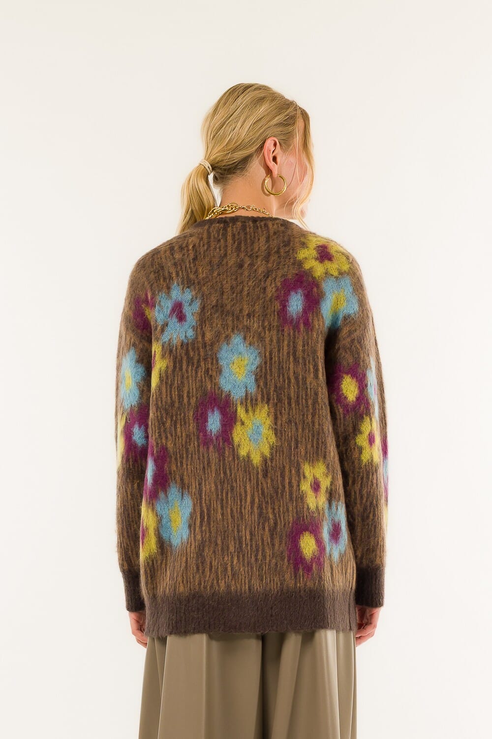 Cardigan Macula E Fiori Kontatto