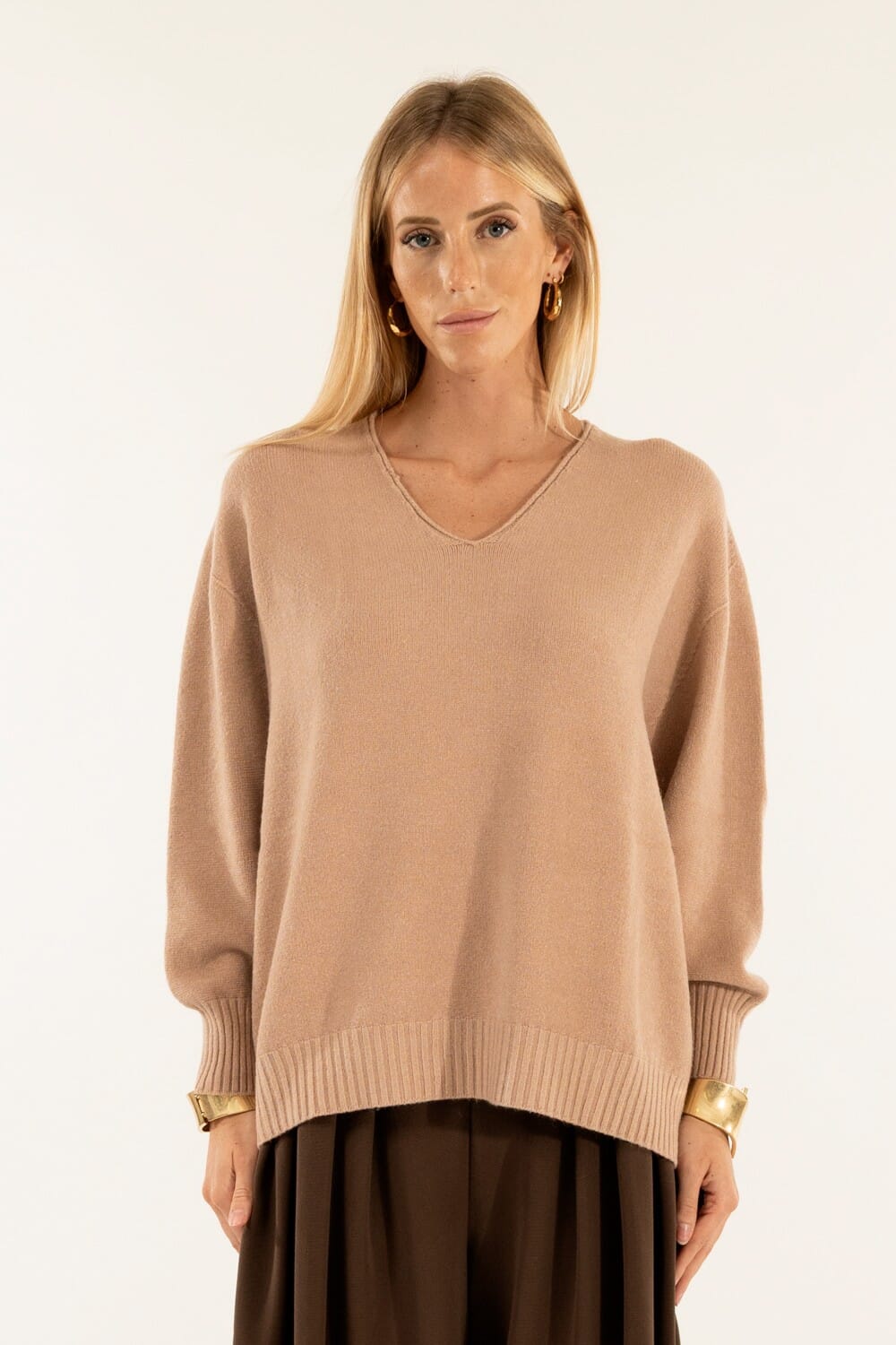 Maglia Scollo V Manica Larga Kontatto