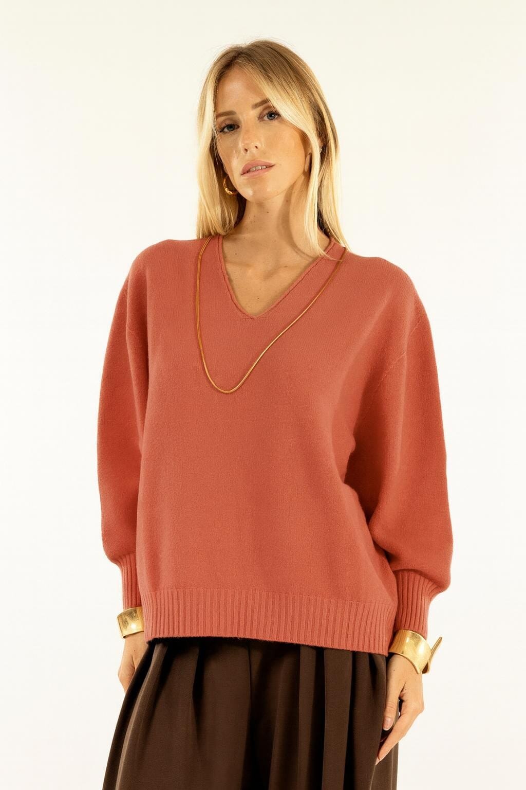 Maglia Scollo V Manica Larga Kontatto