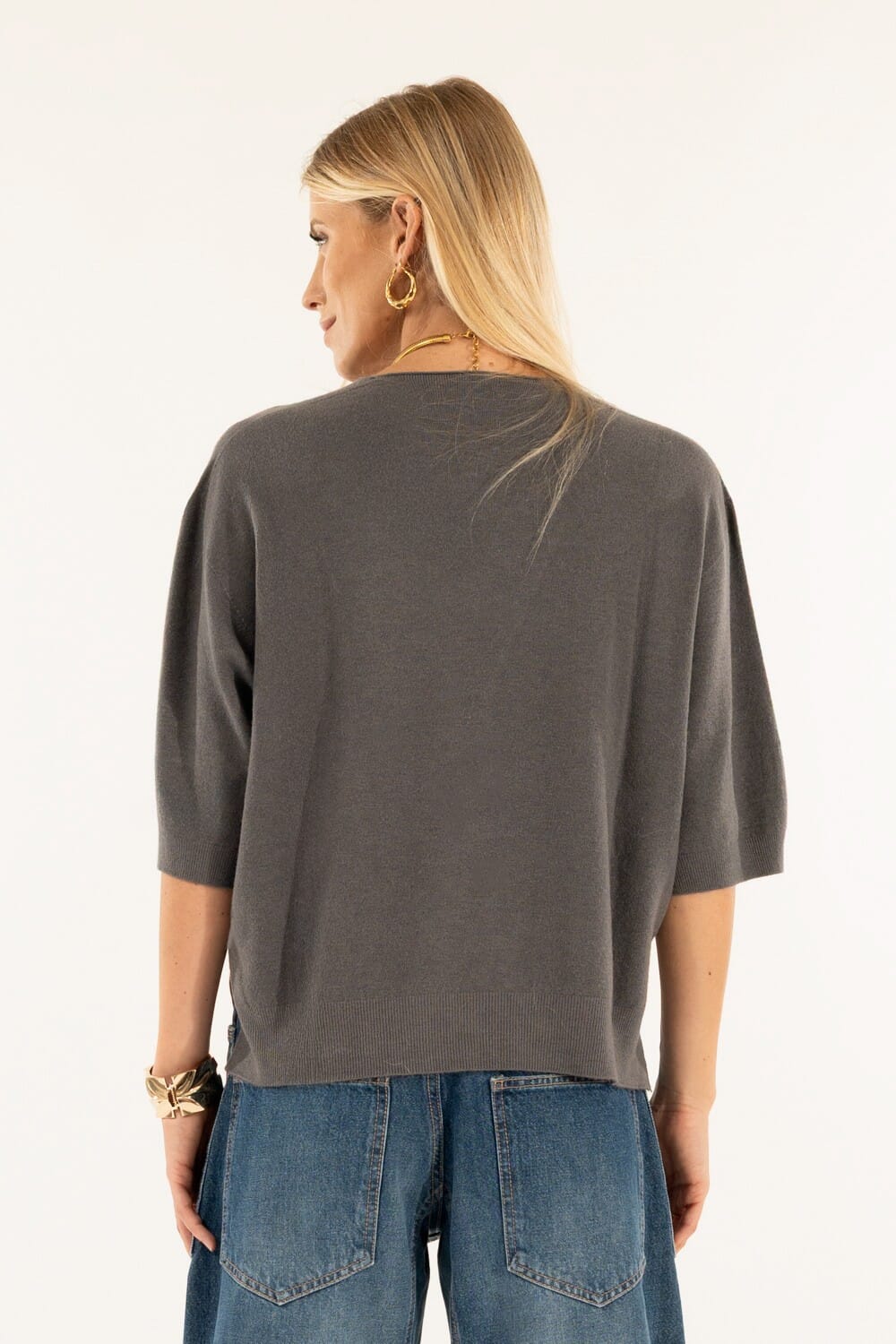 Maglia Scollo V Manica Corta Kontatto