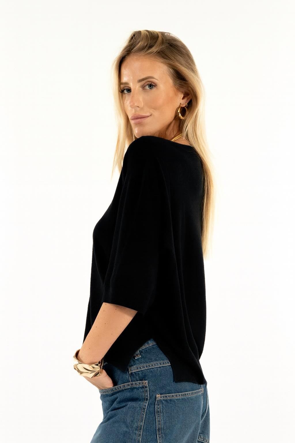 Maglia Scollo V Manica Corta Kontatto