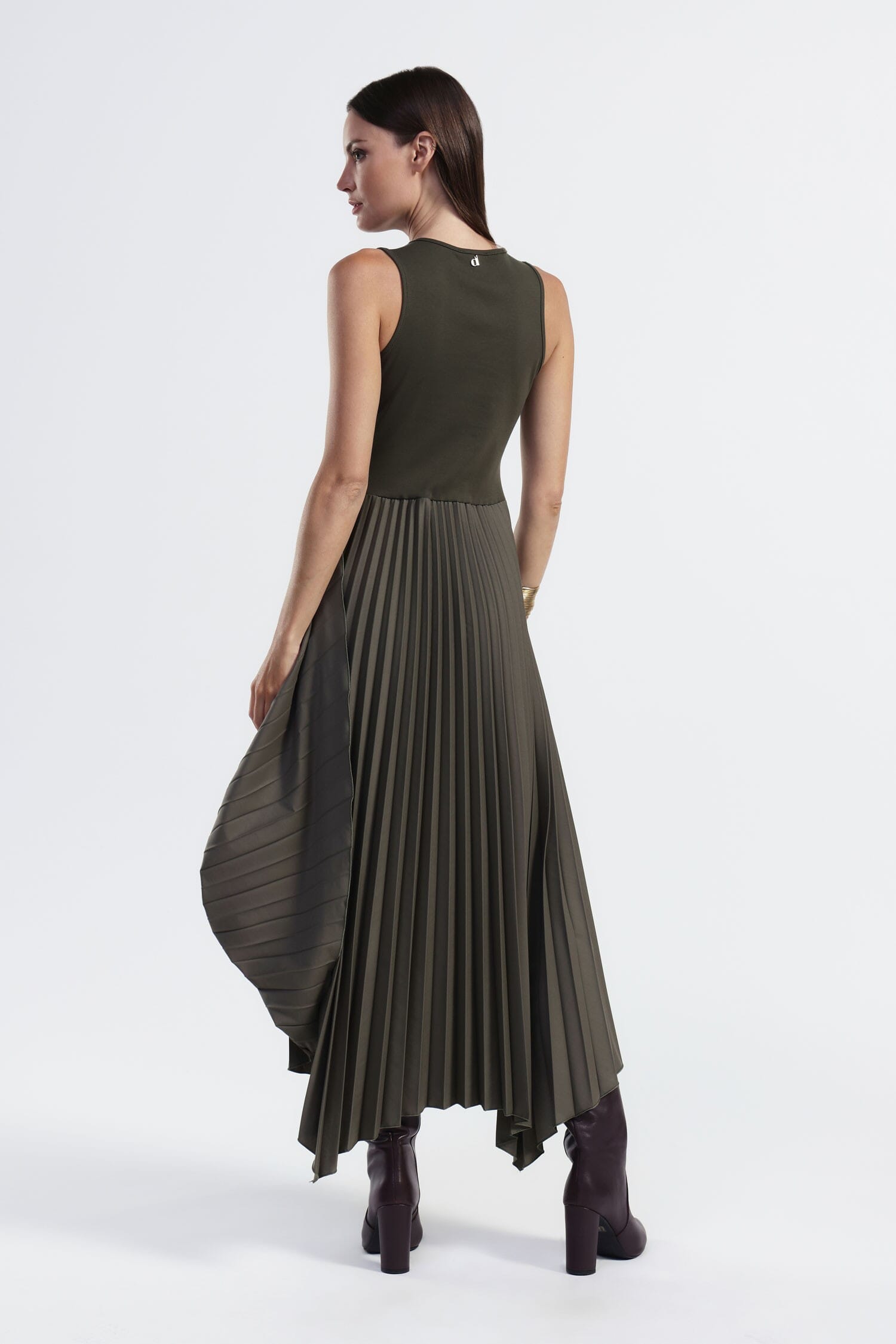 Abito Lungo Con Gonna Pieghevole Dixie