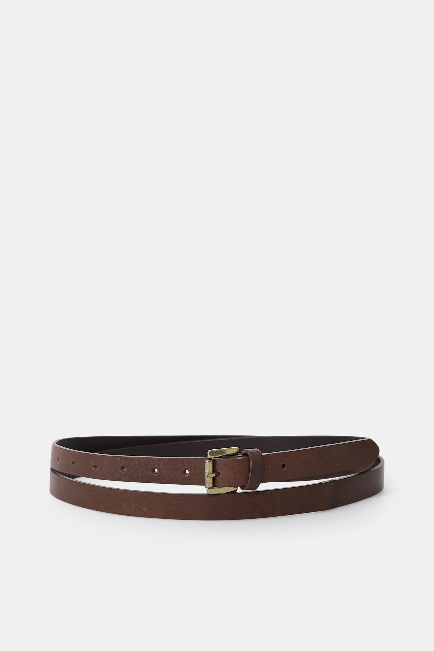 Dixie Slim Belt Rectangular Matte Metal Buckle