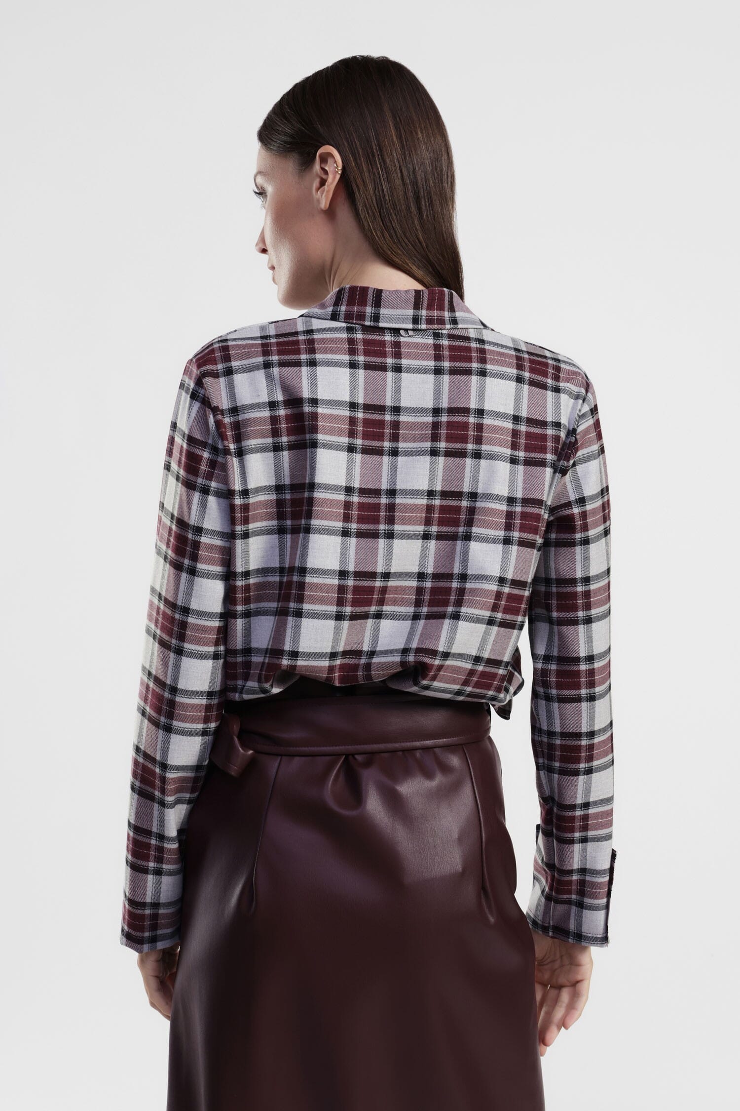 Chemise à carreaux avec col Dixie classique