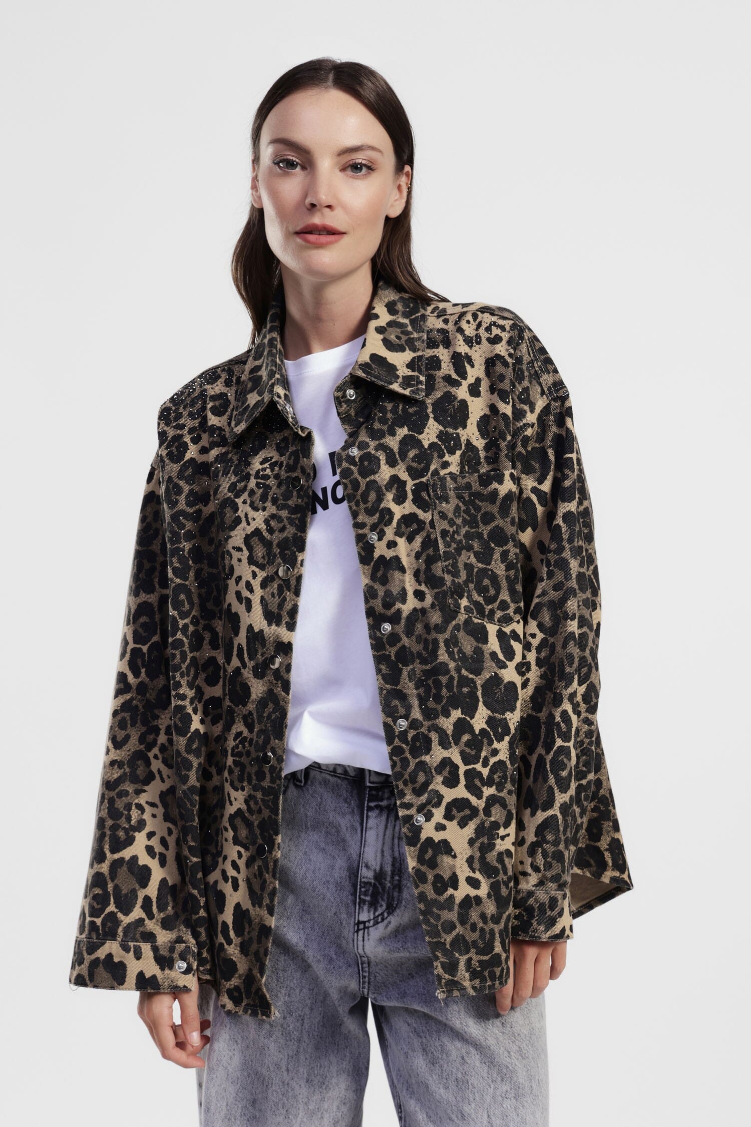 Shirt Stampa Animalier Con Taschino Frontale Dixie