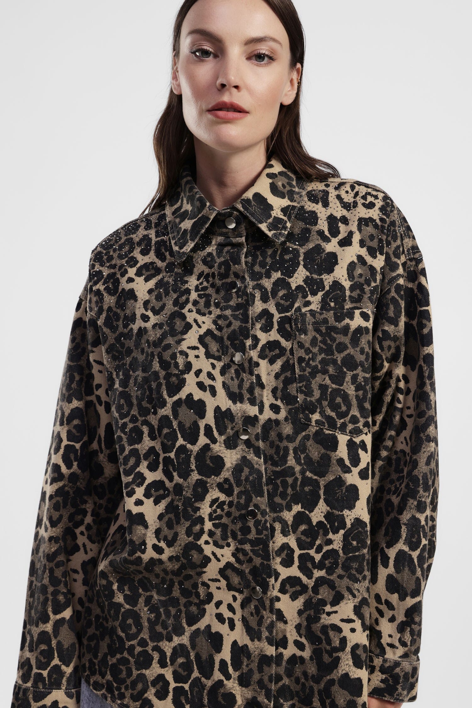 Shirt Stampa Animalier Con Taschino Frontale Dixie