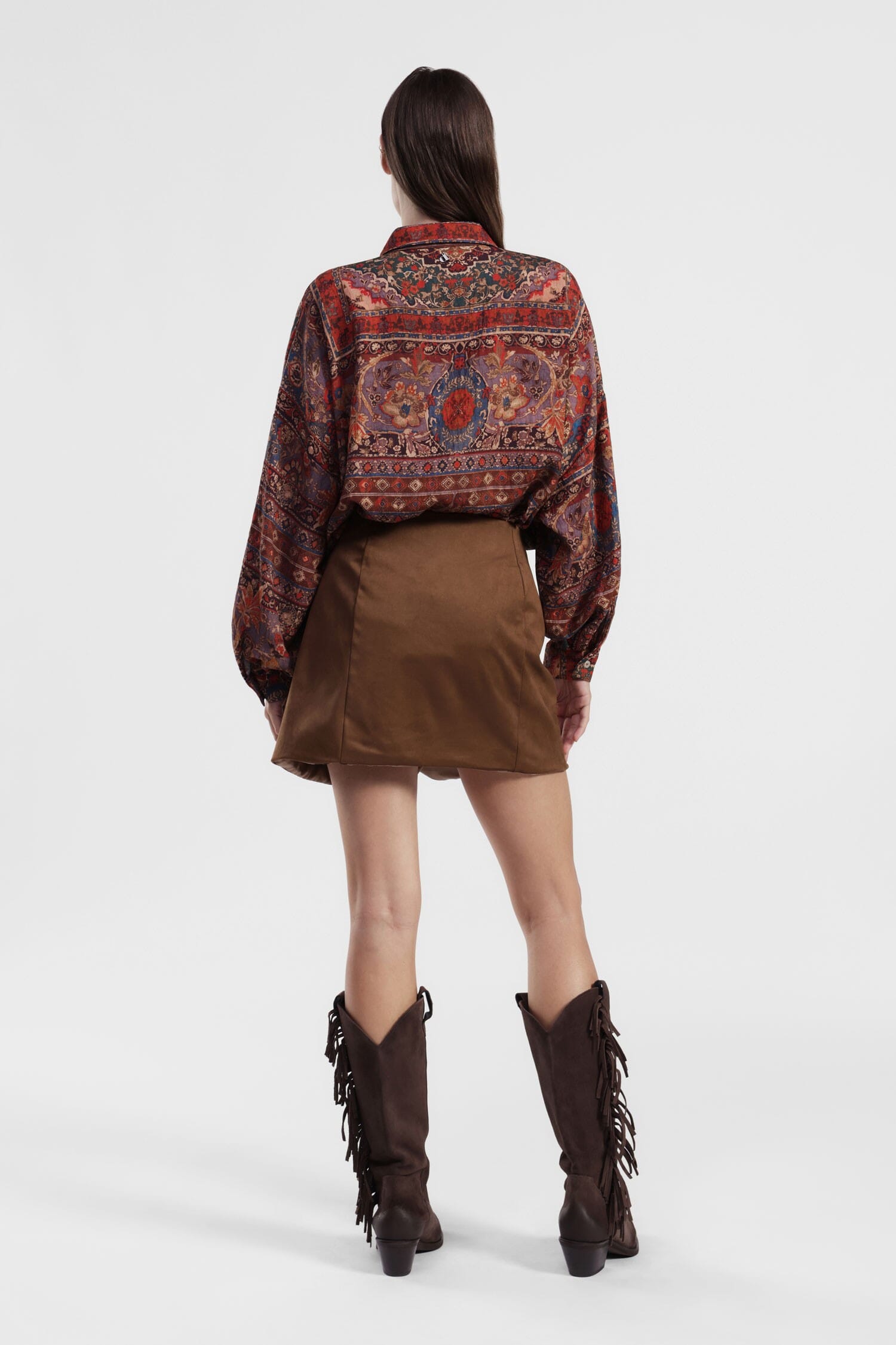 Jupe courte à fermeture portefeuille Dixie