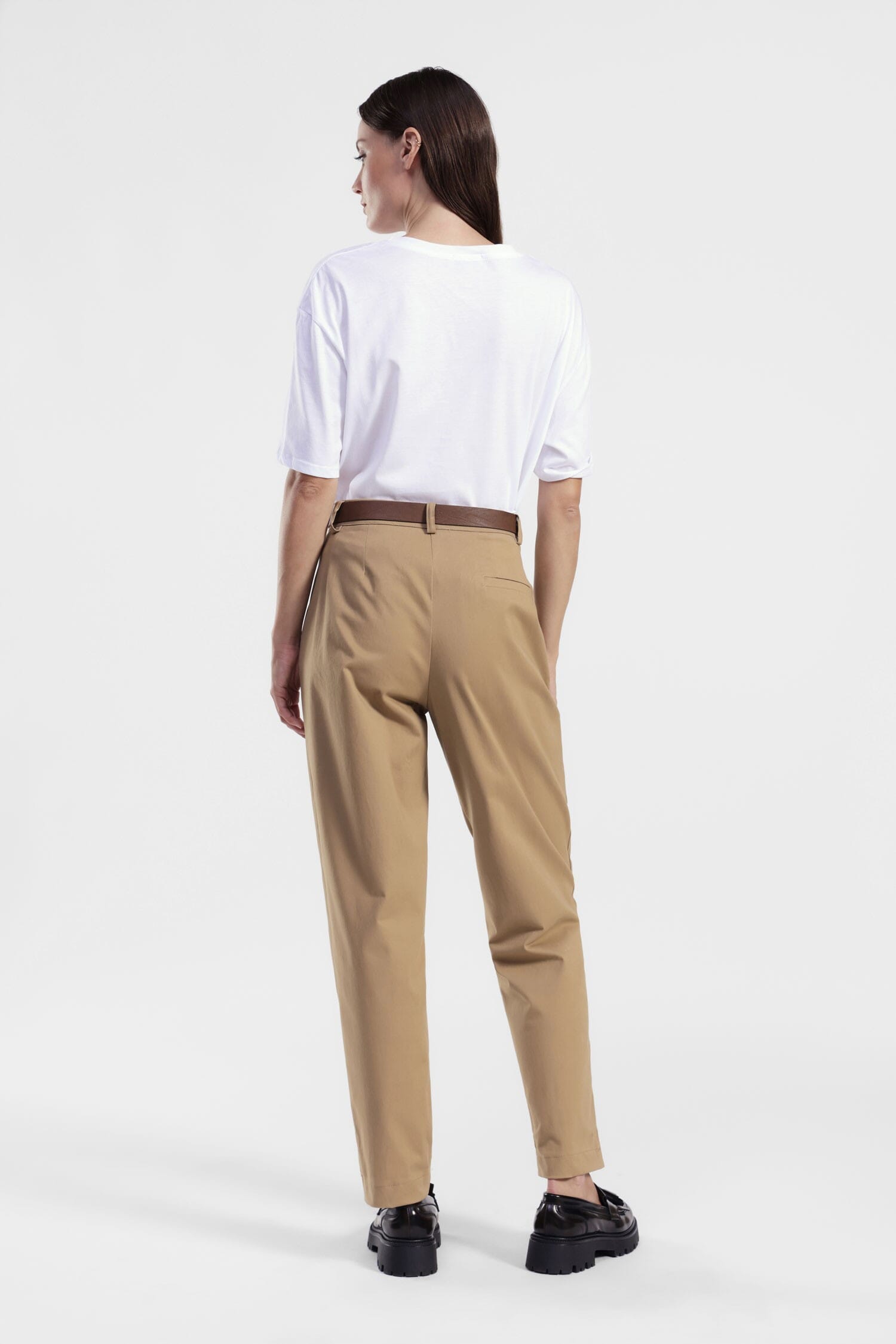Trousers Chino Fit Con Cintura Decorativa E Risvolto Dixie