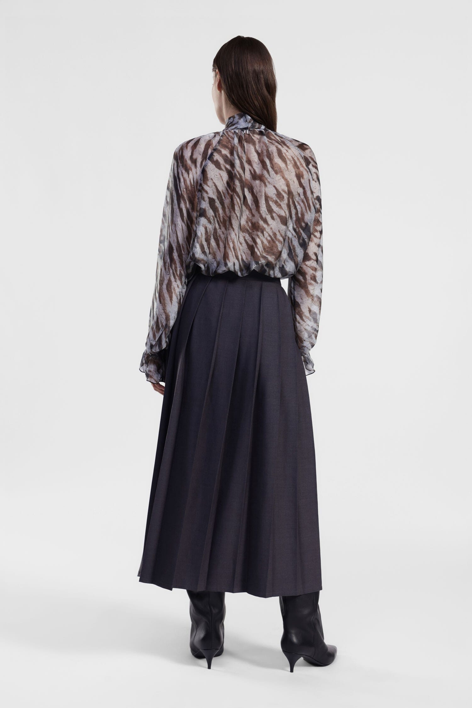 Pleated Skirt With Decorative Strap Dixie