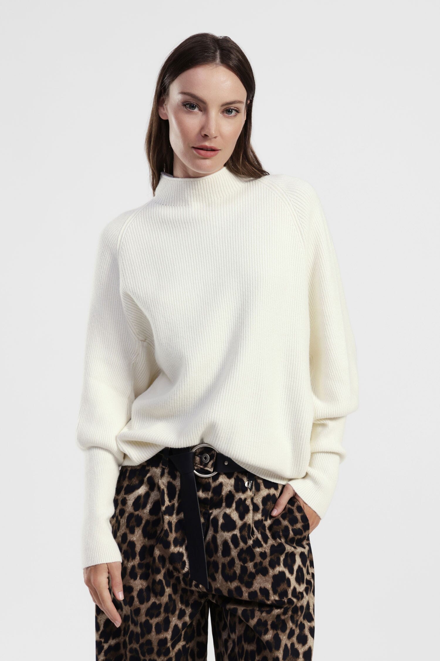 Dixie Turtleneck Sweater With Wide Sleeves