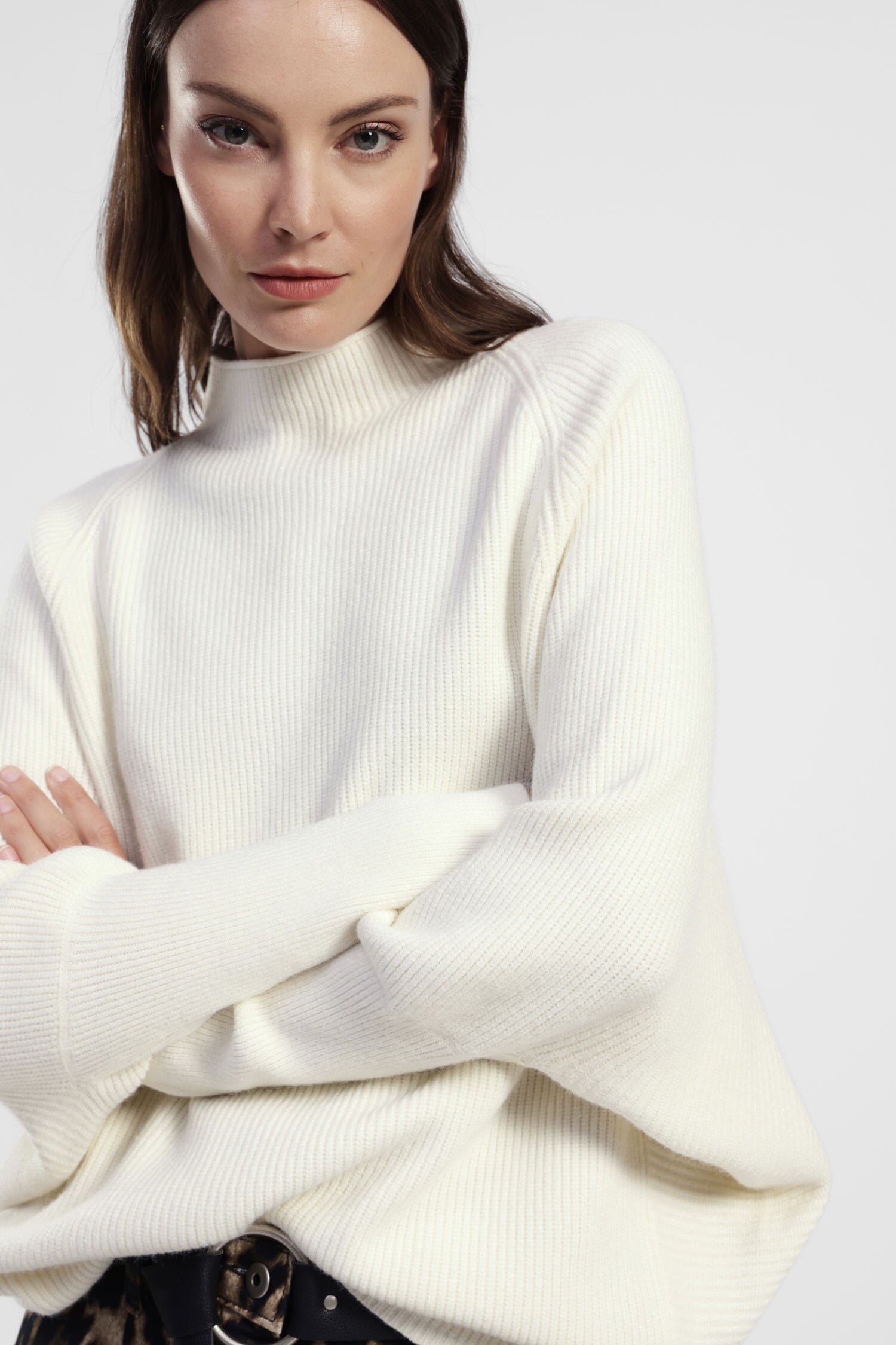 Dixie Turtleneck Sweater With Wide Sleeves